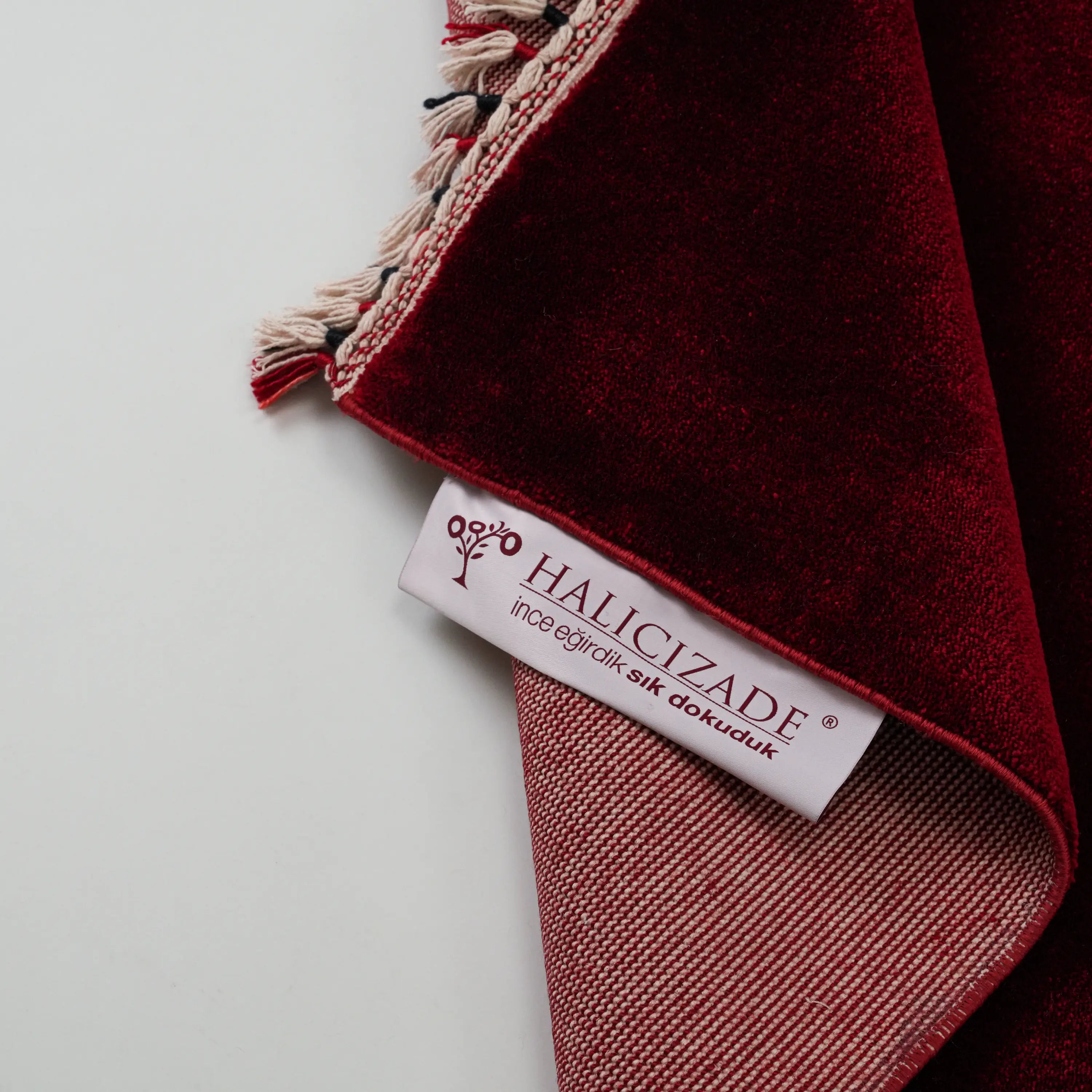 Alzade Serisi Sade Desenli Kırmızı Tencel Tezgah Dokuma Halı