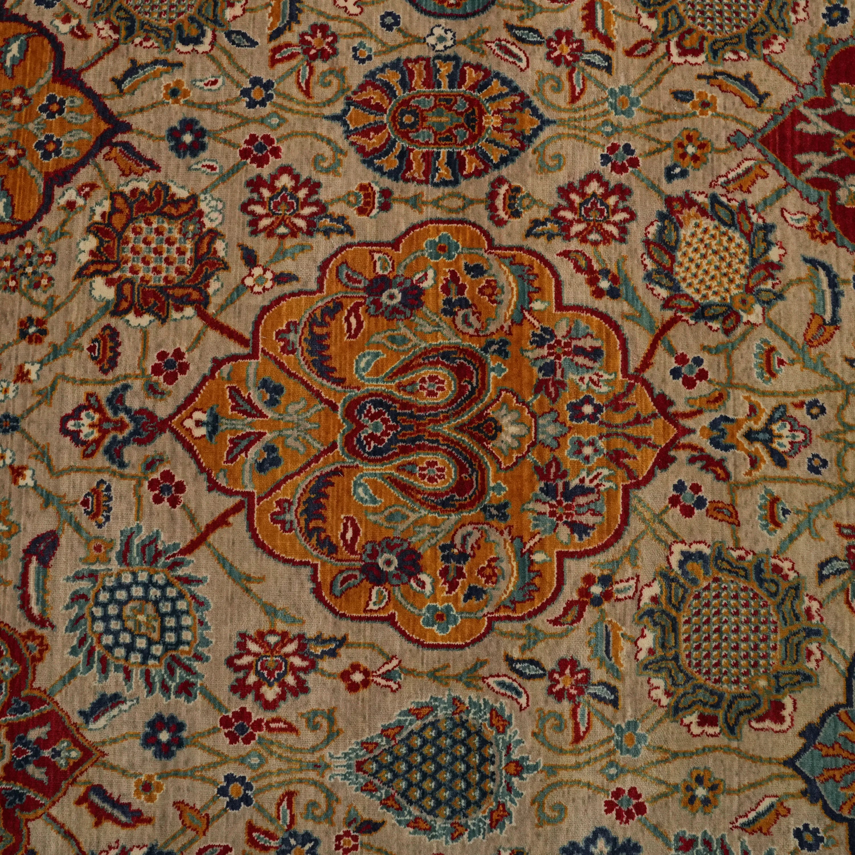 Anatolian Patterned Colorful Wool Loom Woven Rug