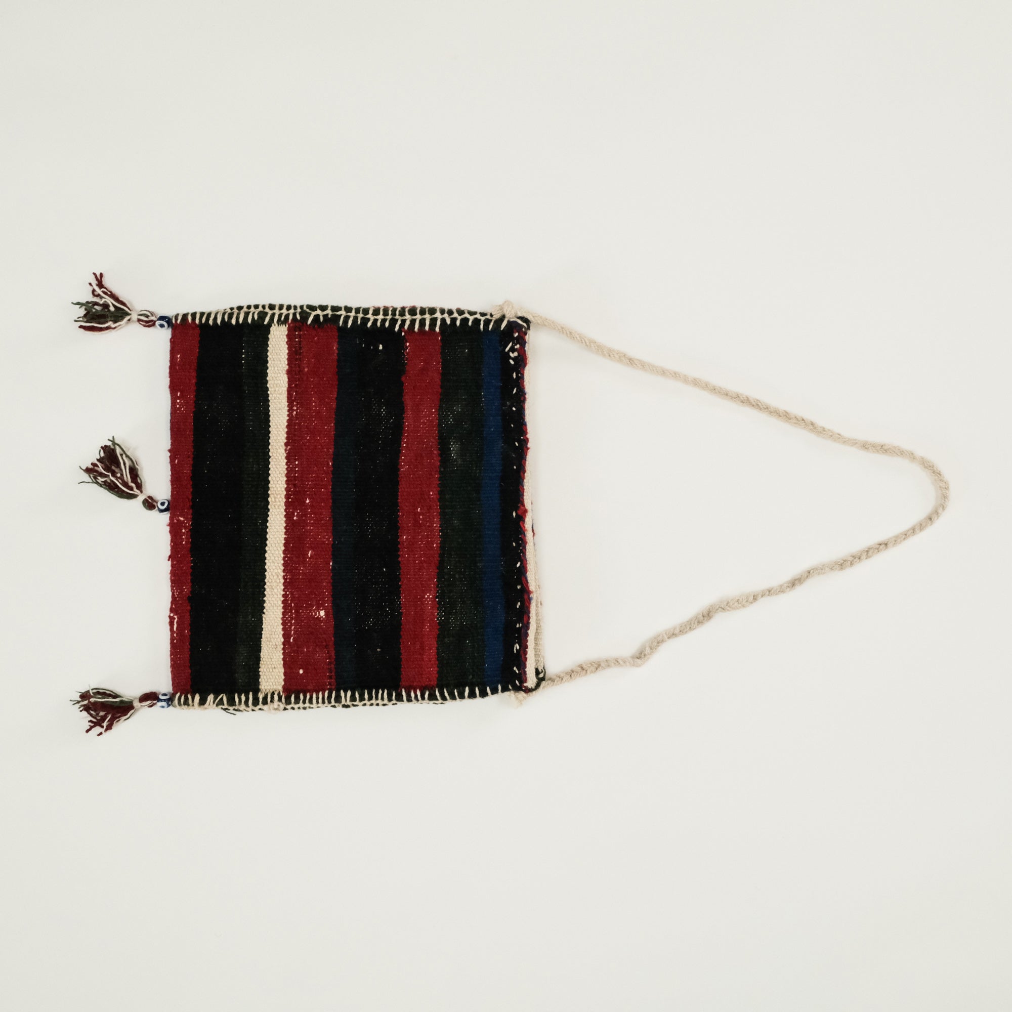 Anadolu Desenli Yün Kırmızı El Dokuma Halı Çanta