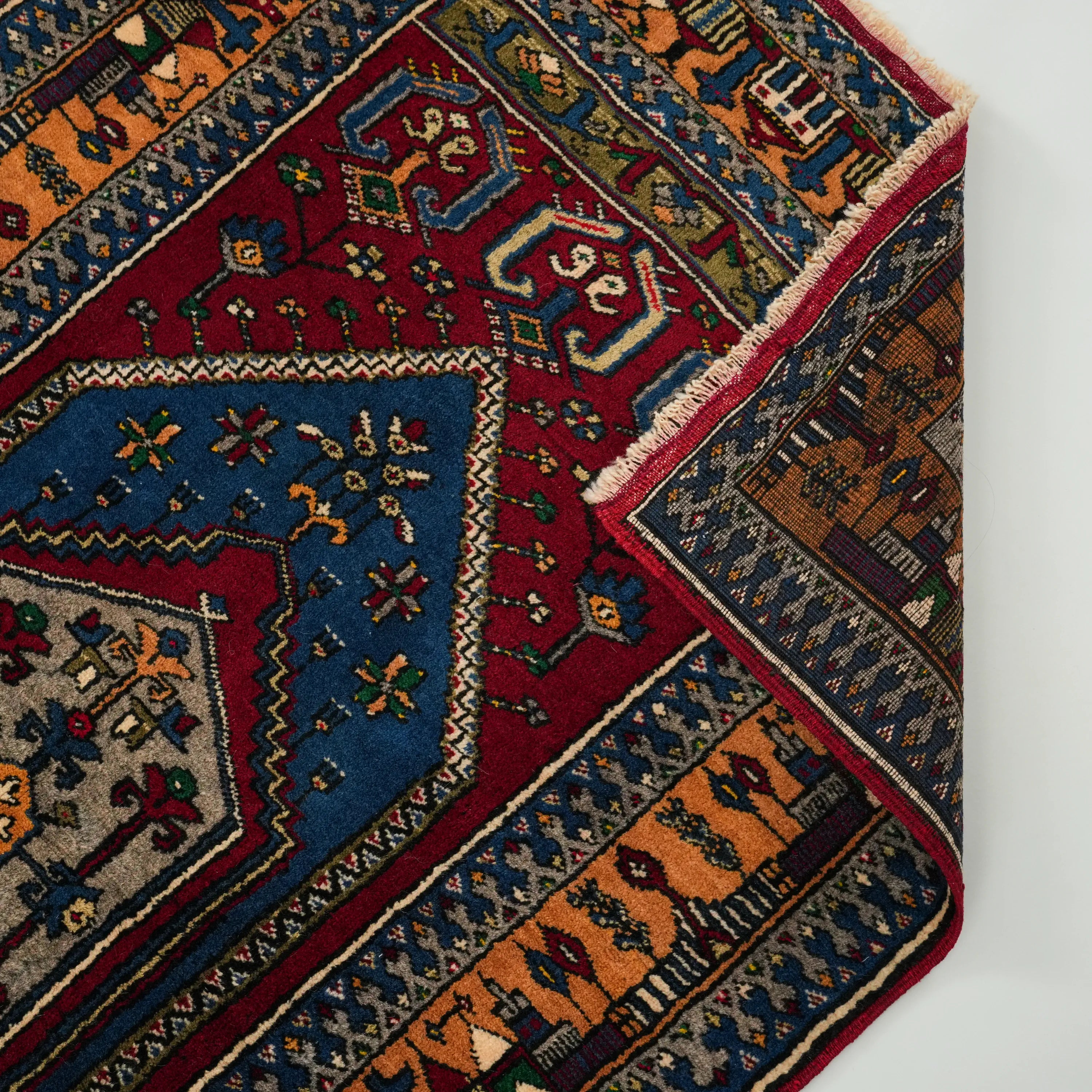 Anadolu Desenli Yün Yahyalı Köy Dokuma Halı