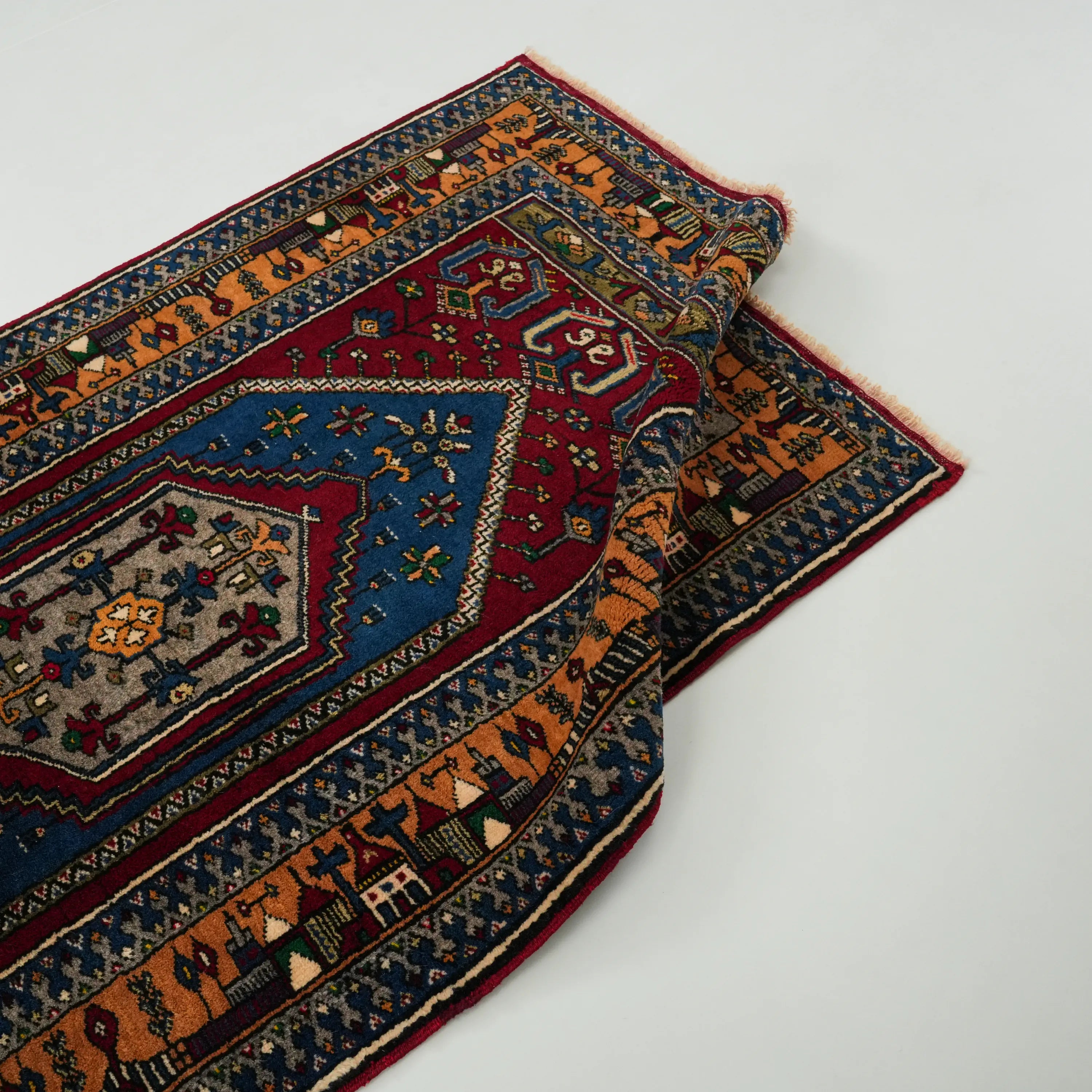 Anadolu Desenli Yün Yahyalı Köy Dokuma Halı