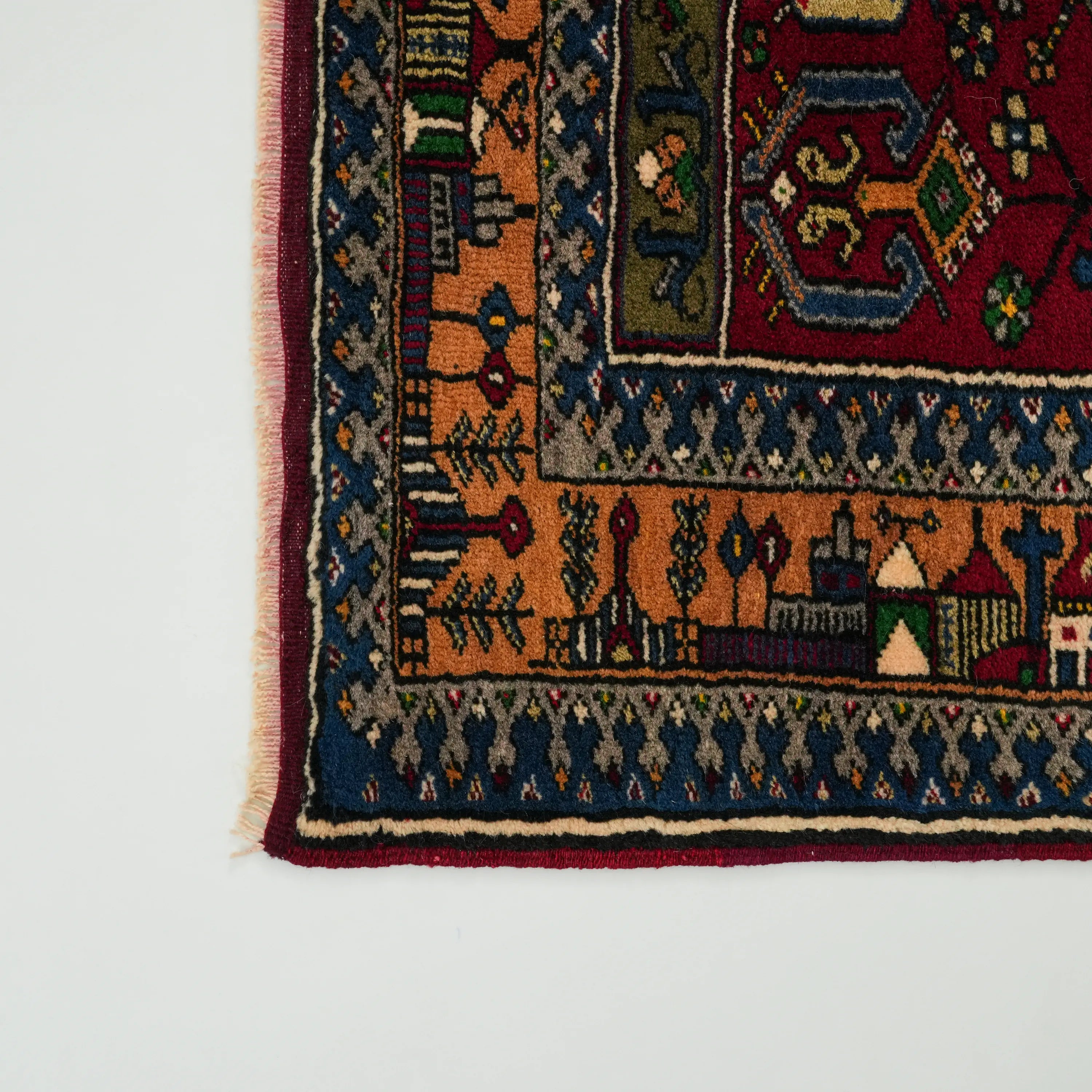 Anadolu Desenli Yün Yahyalı Köy Dokuma Halı