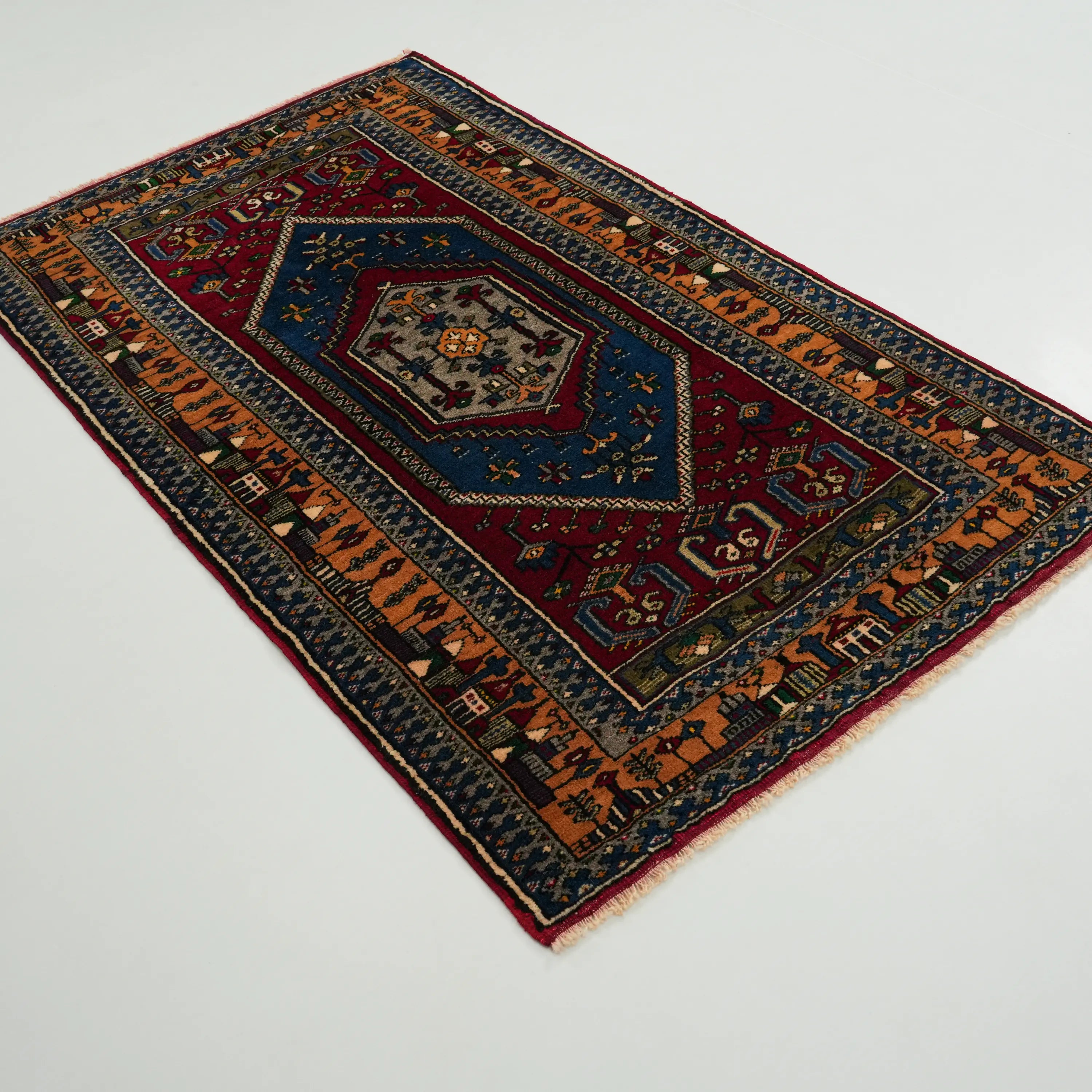 Anadolu Desenli Yün Yahyalı Köy Dokuma Halı