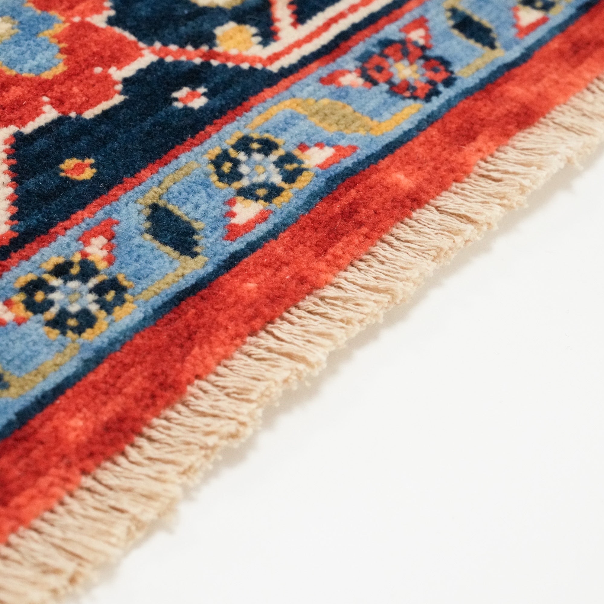 Tempus Series Red Wool Special Loom Carpet with Anatolian Medallion Pattern