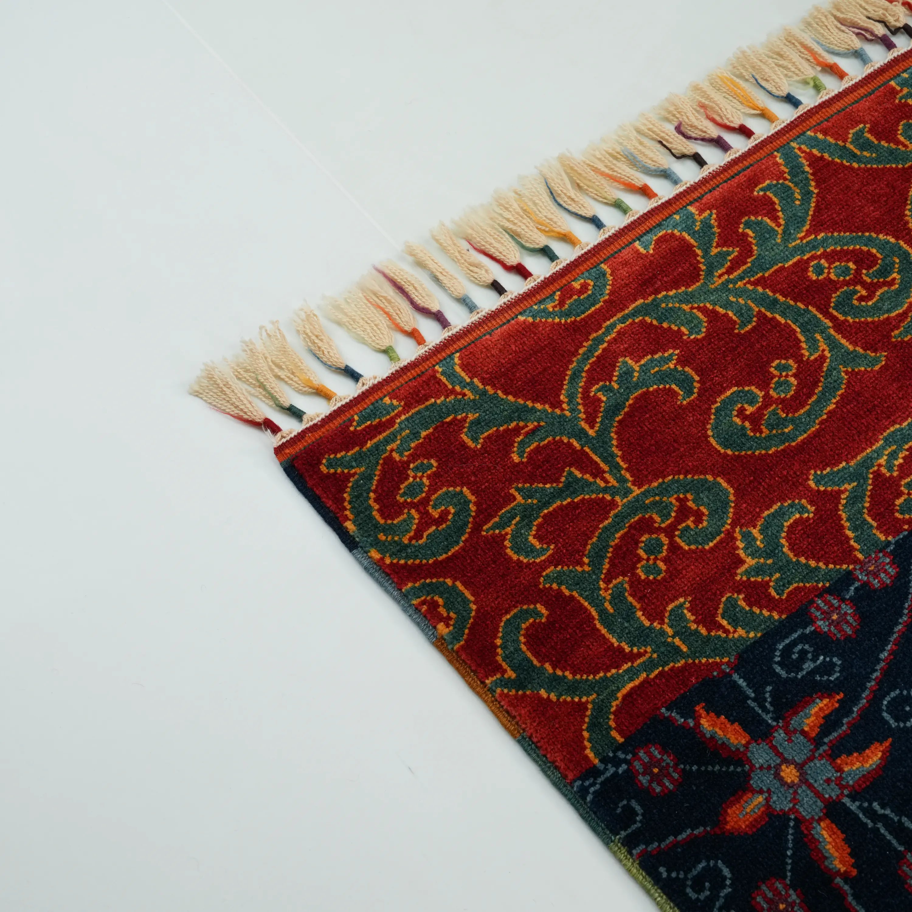 Anadolu Şal Serisi El Dokuma Patchwork Desenli Rengarenk Yün Rug