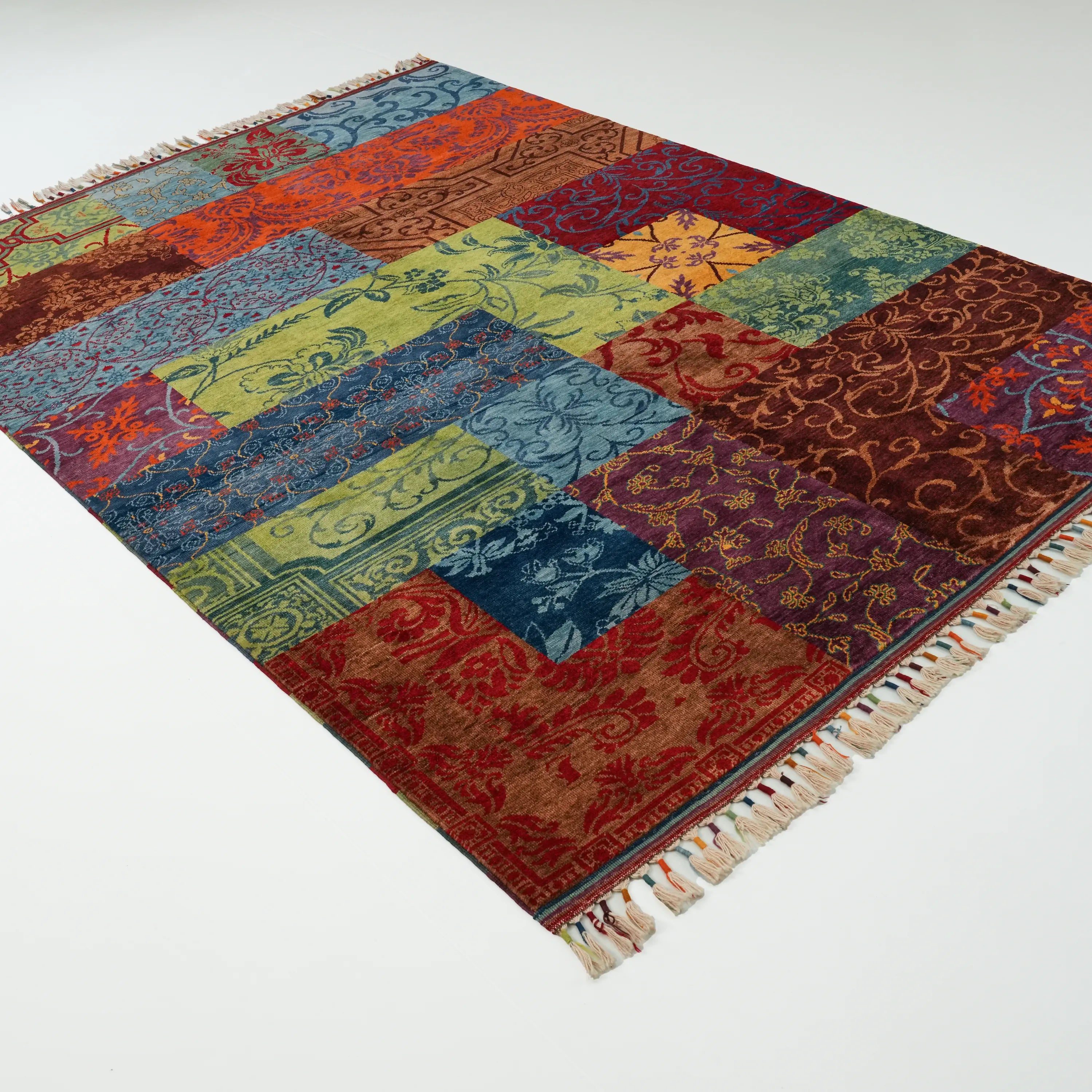 Anadolu Şal Series Handwoven Patchwork Patterned Wool Rug