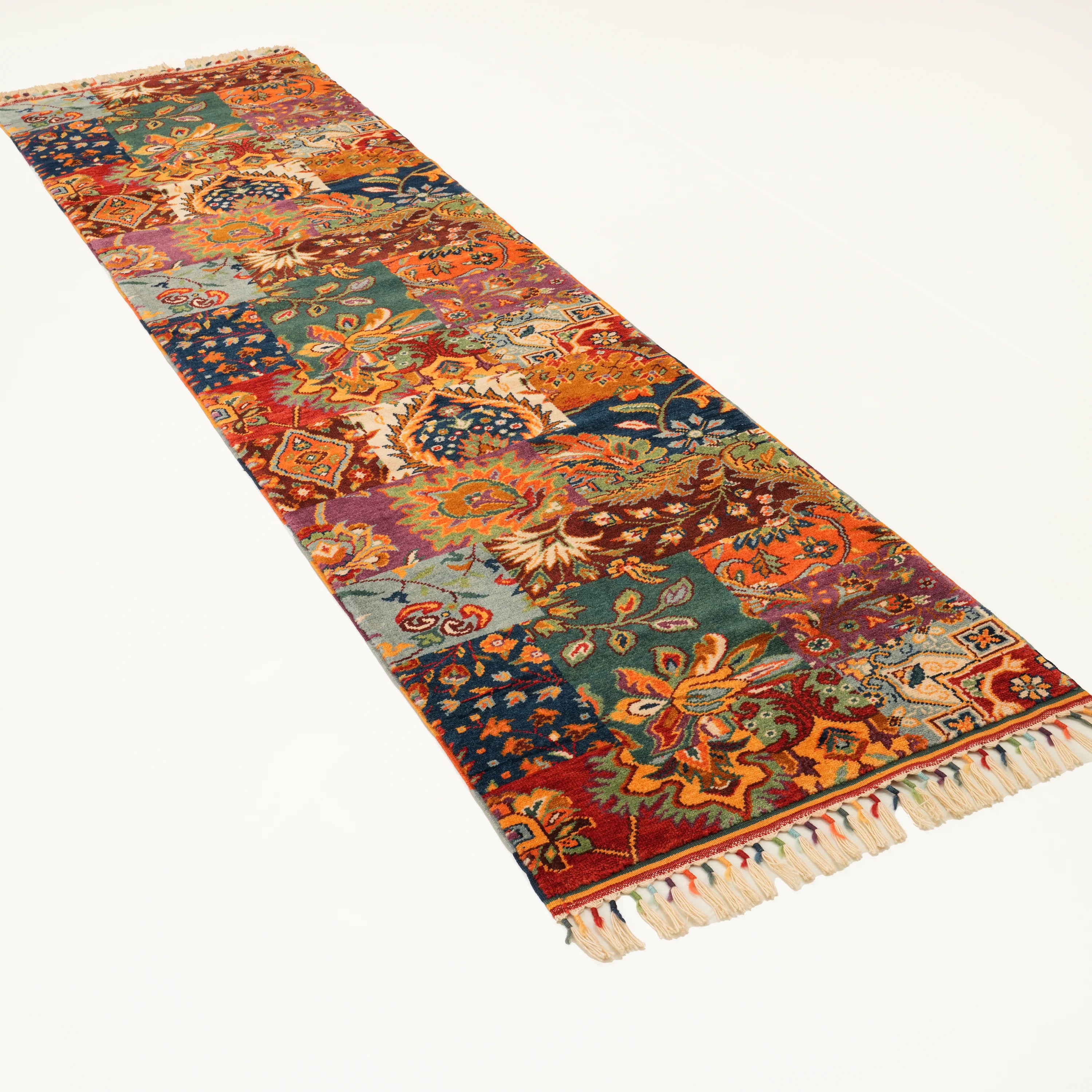 Anatolian Shawl Series Handwoven Patchwork Pattern Wool Rug