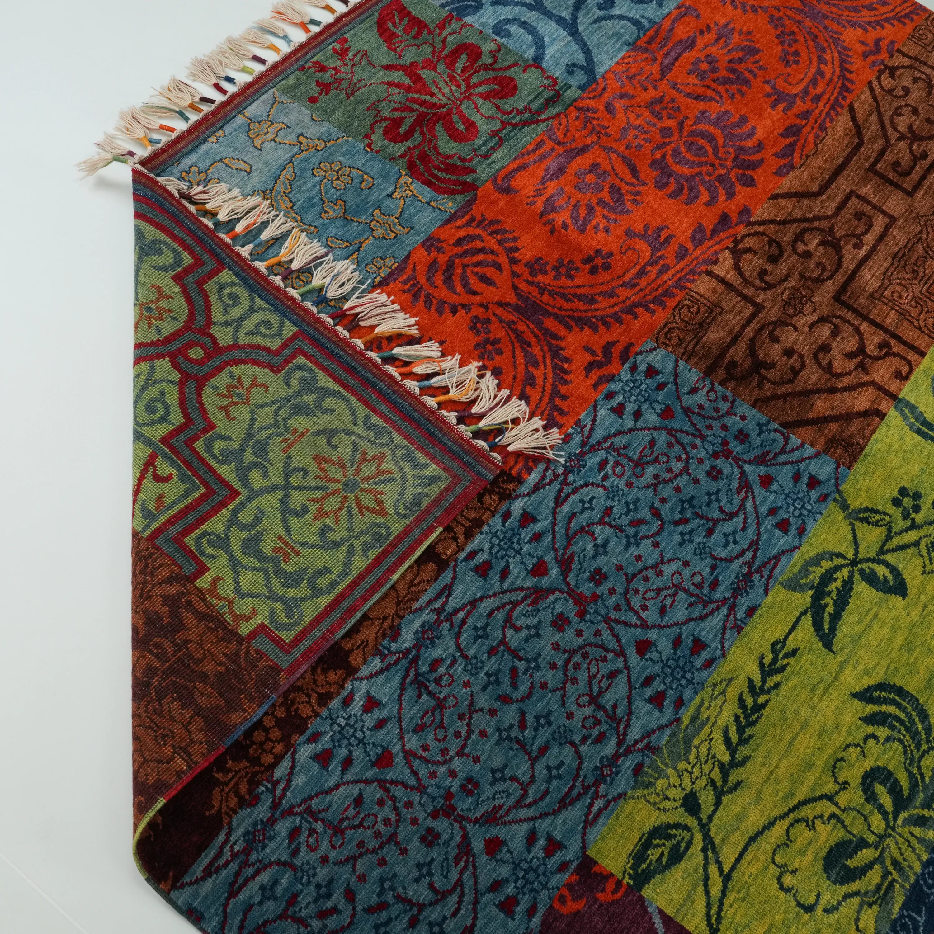 Anadolu Şal Series Handwoven Patchwork Patterned Wool Rug