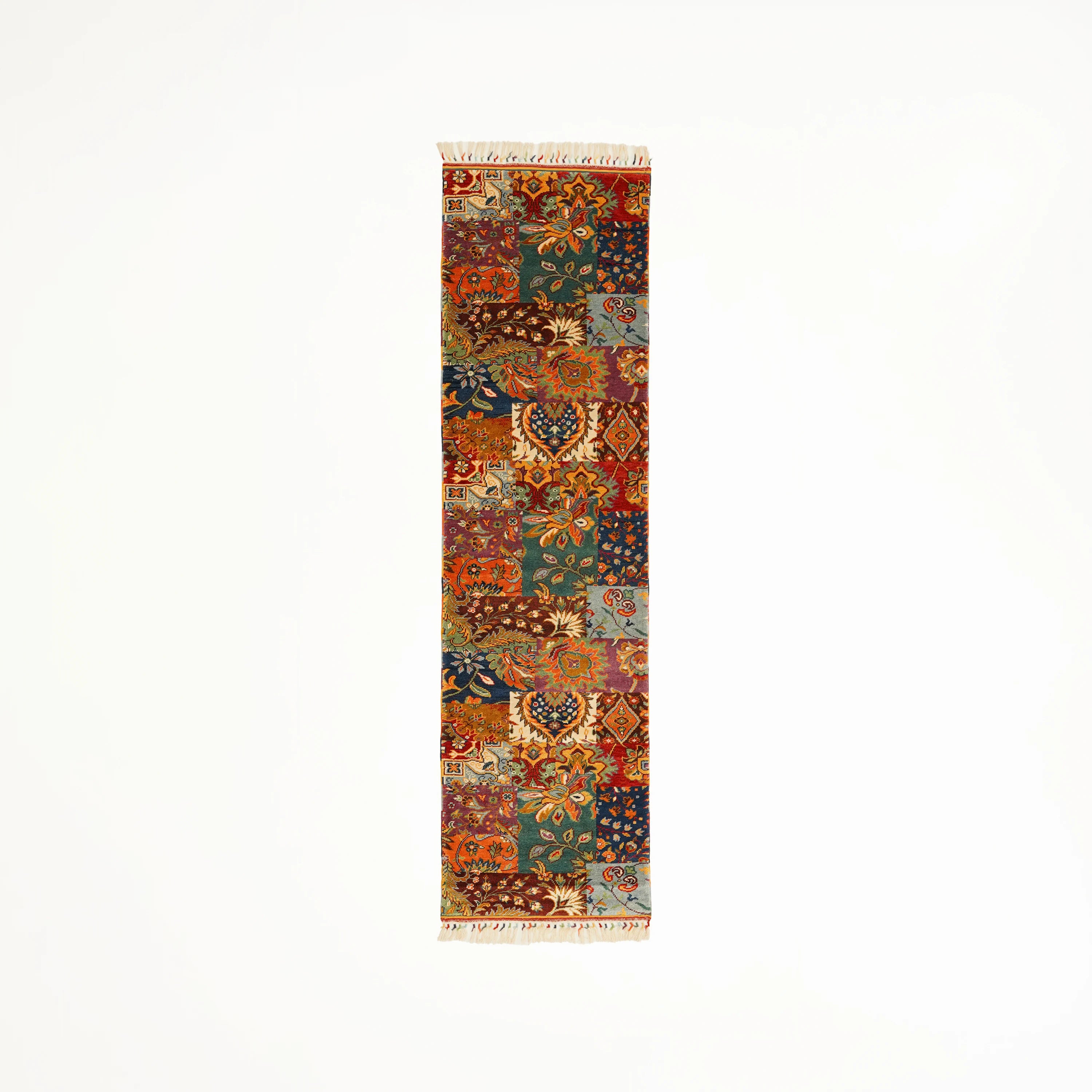 Anatolian Shawl Series Handwoven Patchwork Pattern Wool Rug
