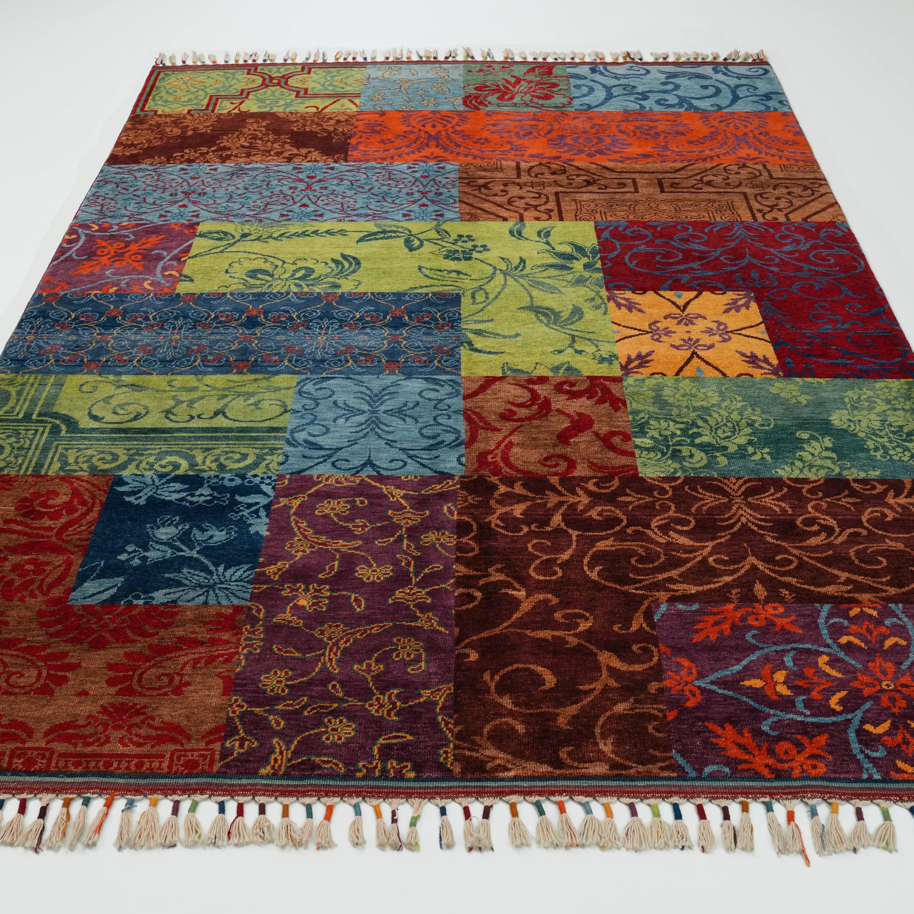 Anadolu Şal Series Handwoven Patchwork Patterned Wool Rug