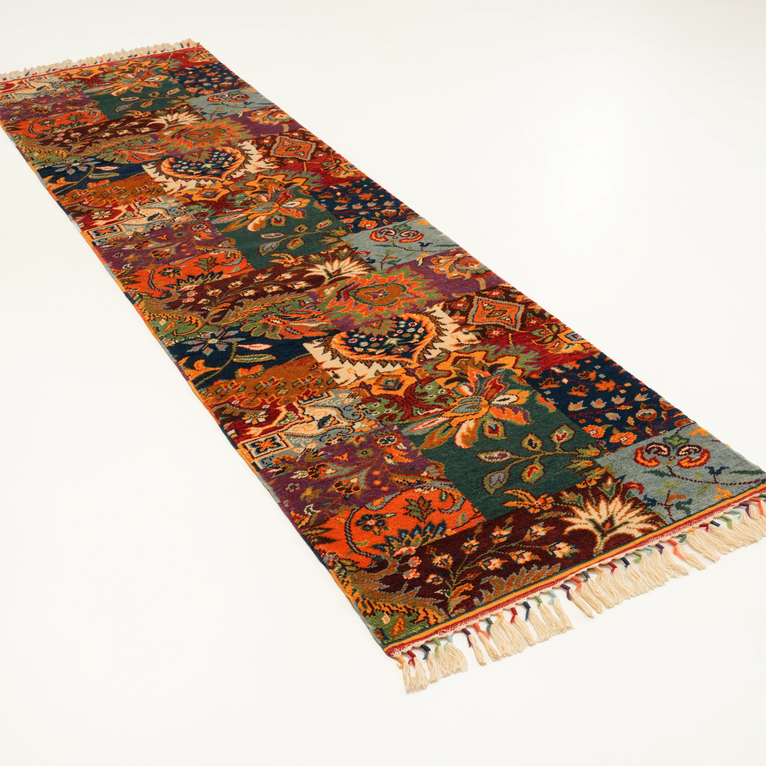 Anatolian Shawl Series Handwoven Patchwork Pattern Wool Rug