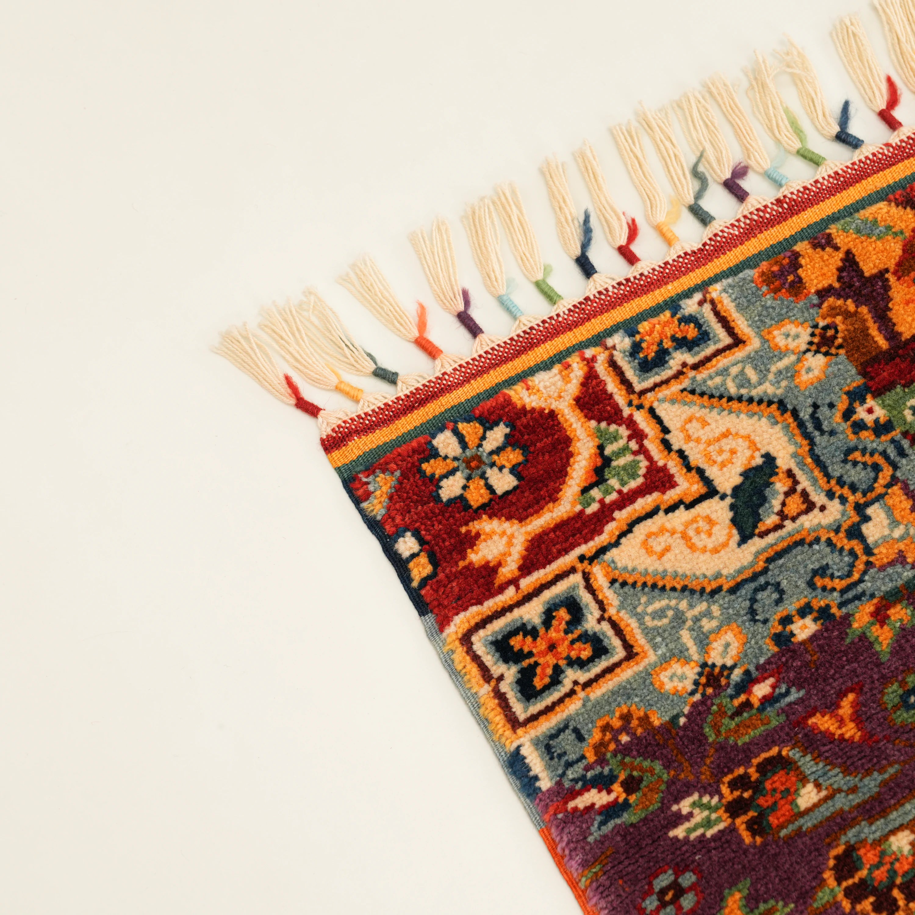Anatolian Shawl Series Handwoven Patchwork Pattern Wool Rug