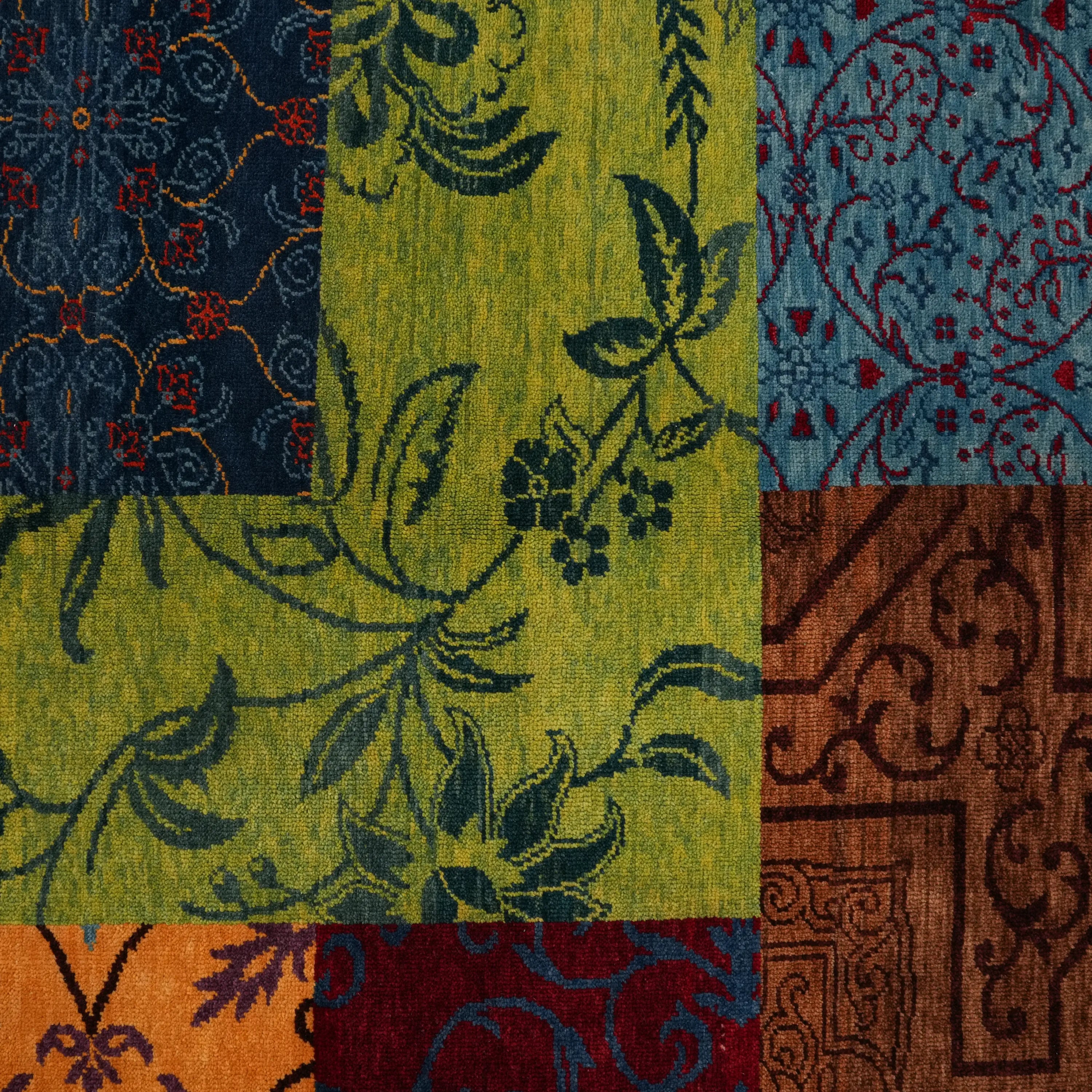 Anadolu Şal Series Handwoven Patchwork Patterned Wool Rug