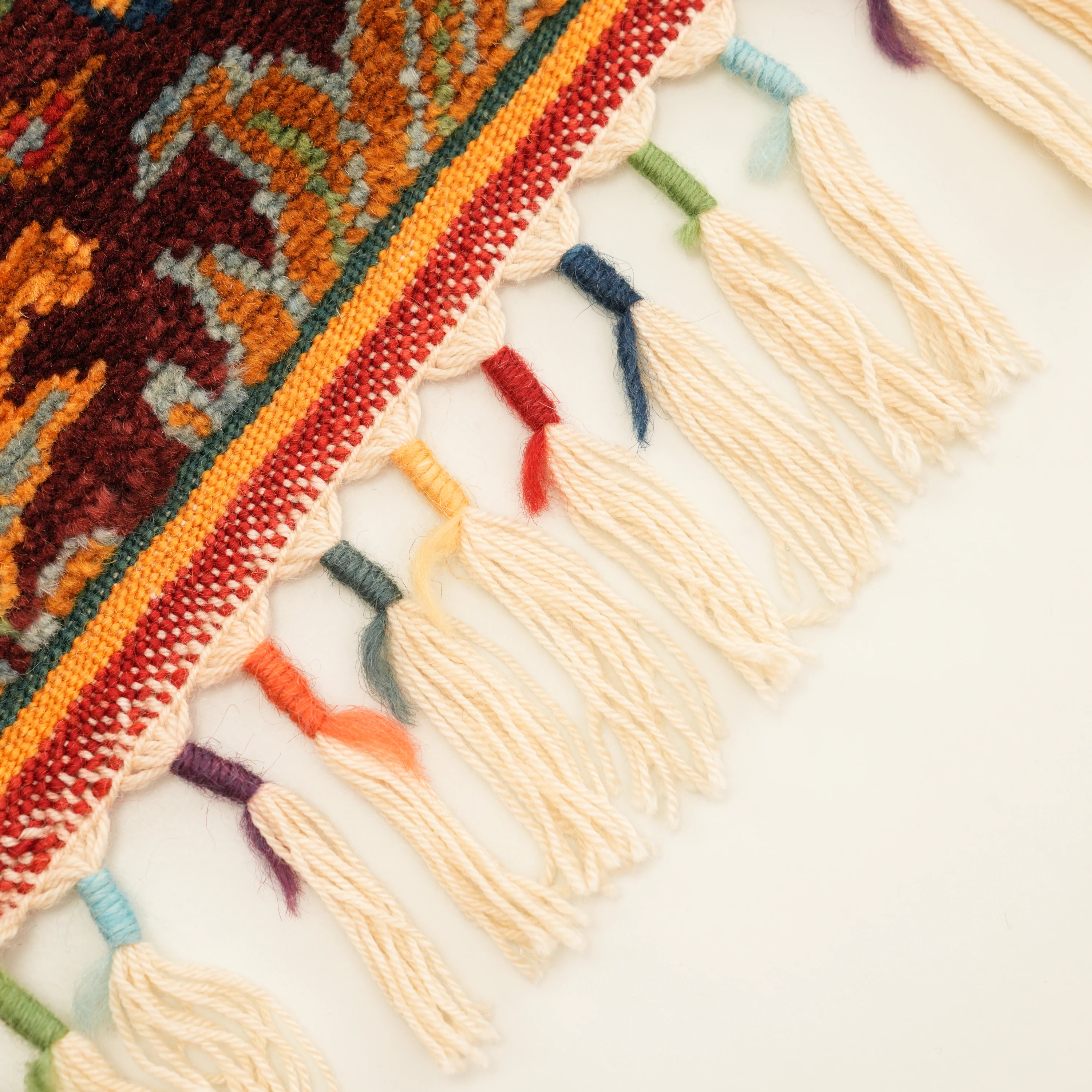 Anatolian Shawl Series Handwoven Patchwork Pattern Wool Rug