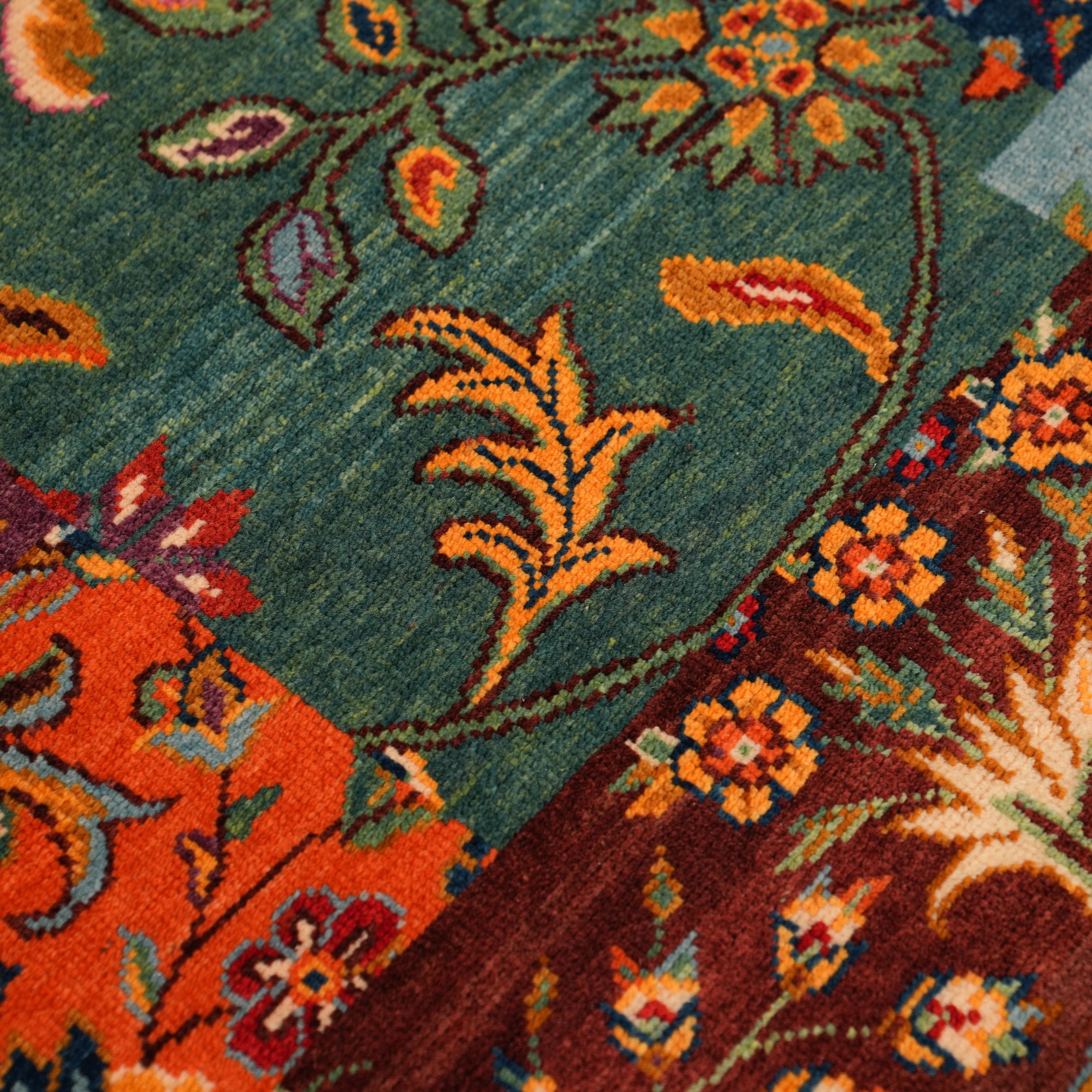 Anatolian Shawl Series Handwoven Patchwork Pattern Wool colorful Rug