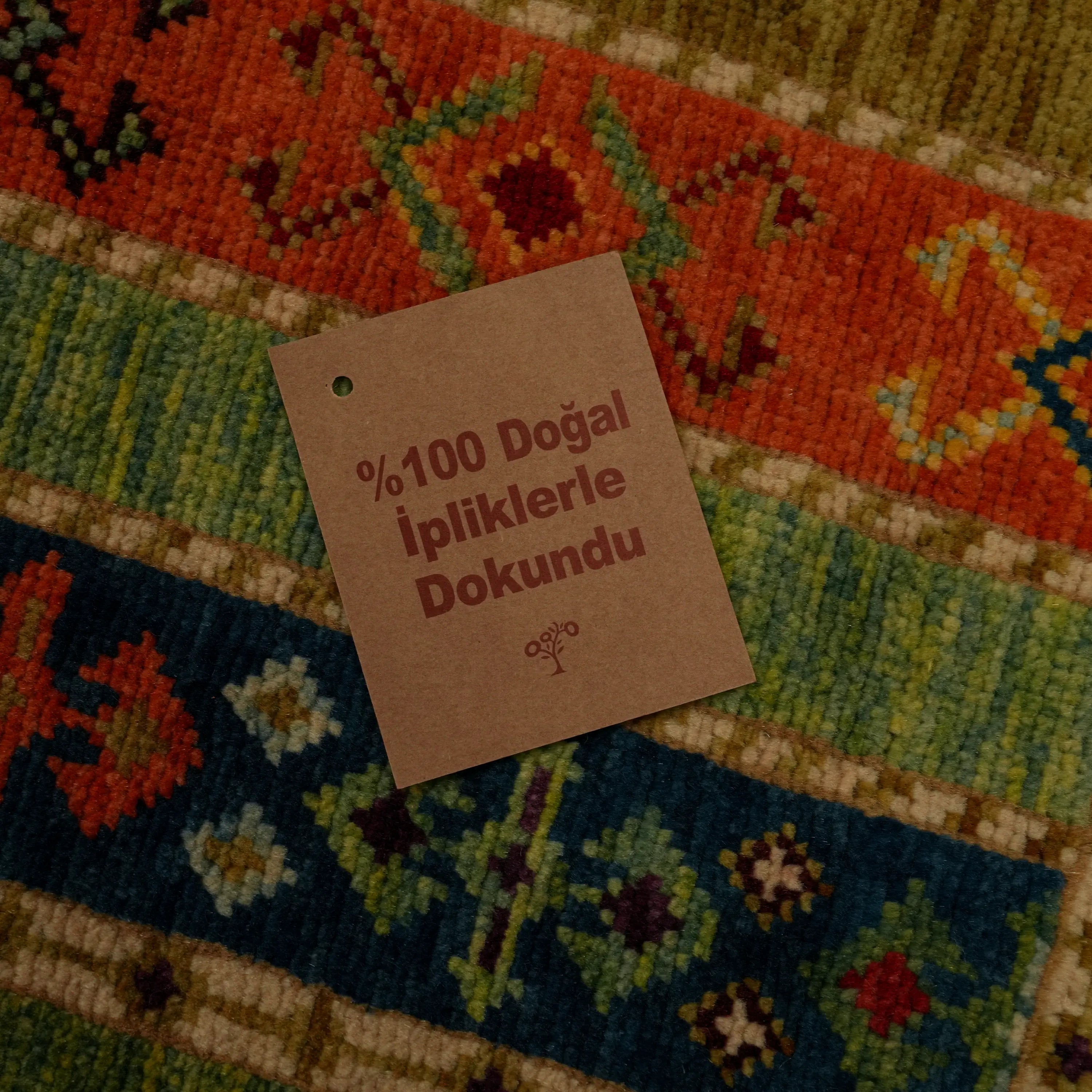 Anatolian Shawl Series Handwoven Sivas Zara Patterned Colorful Wool Rug