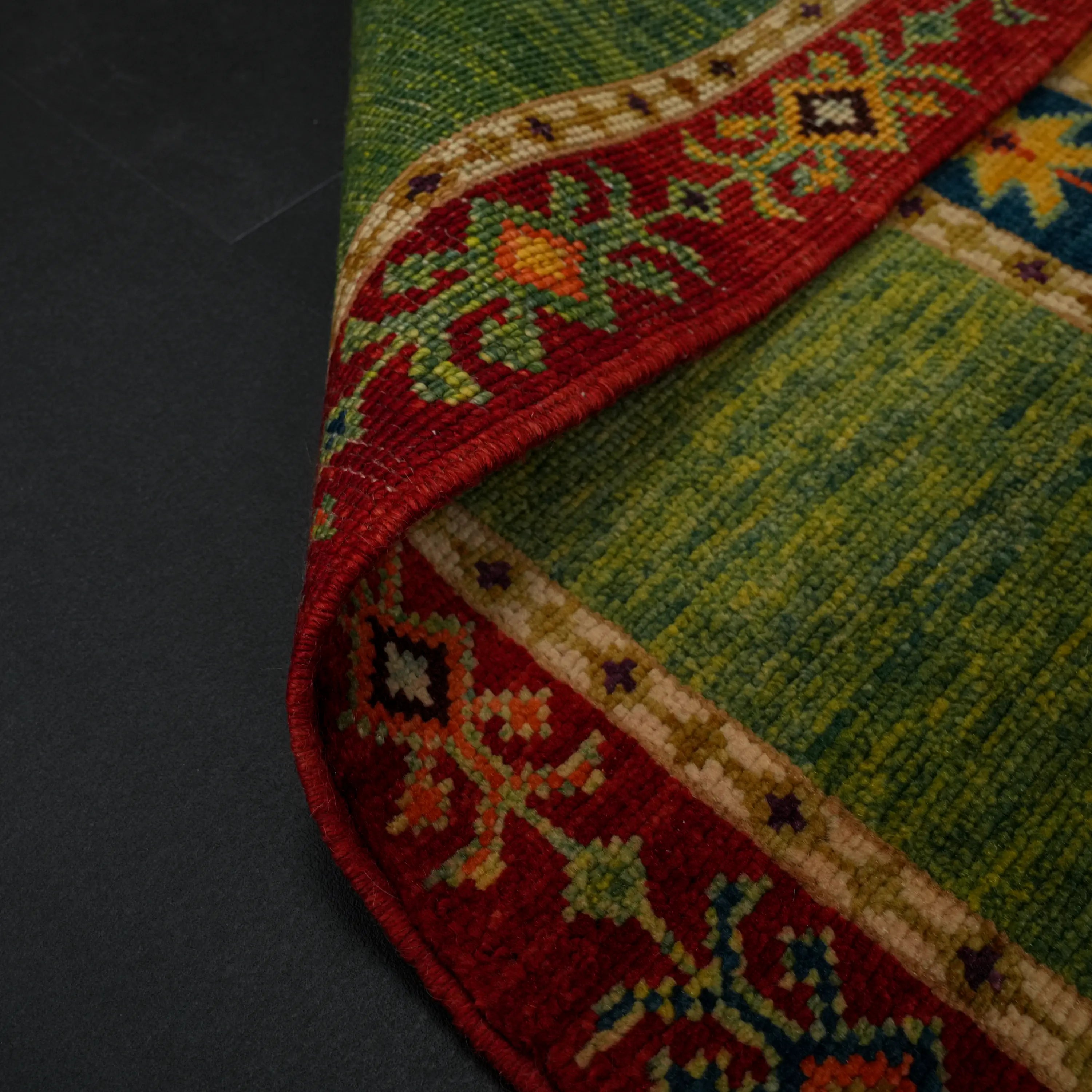 Anatolian Shawl Series Handwoven Sivas Zara Patterned Colorful Wool Rug