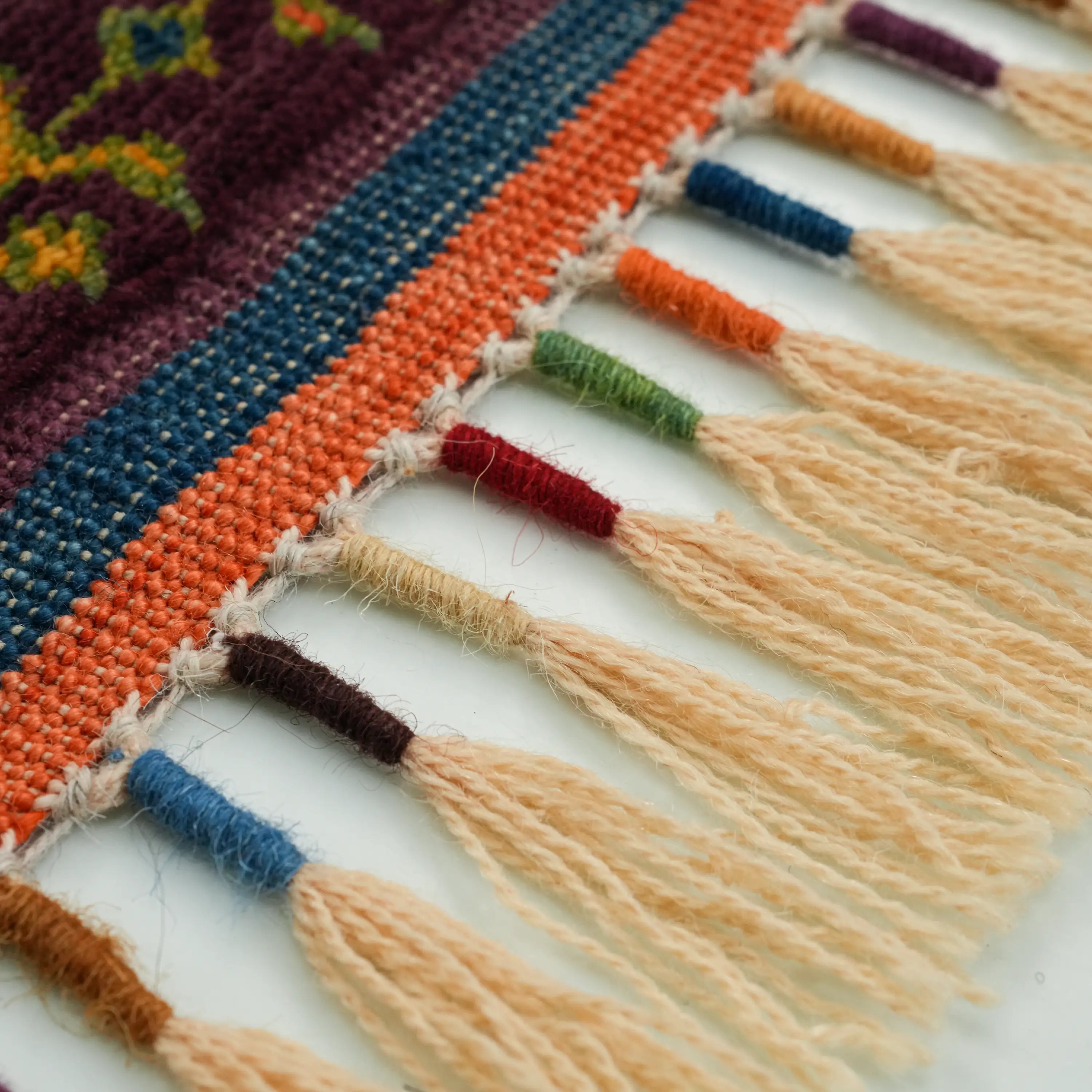 Anadolu Şal Series Handwoven Sivas Zara Patterned Colorful Wool Rug