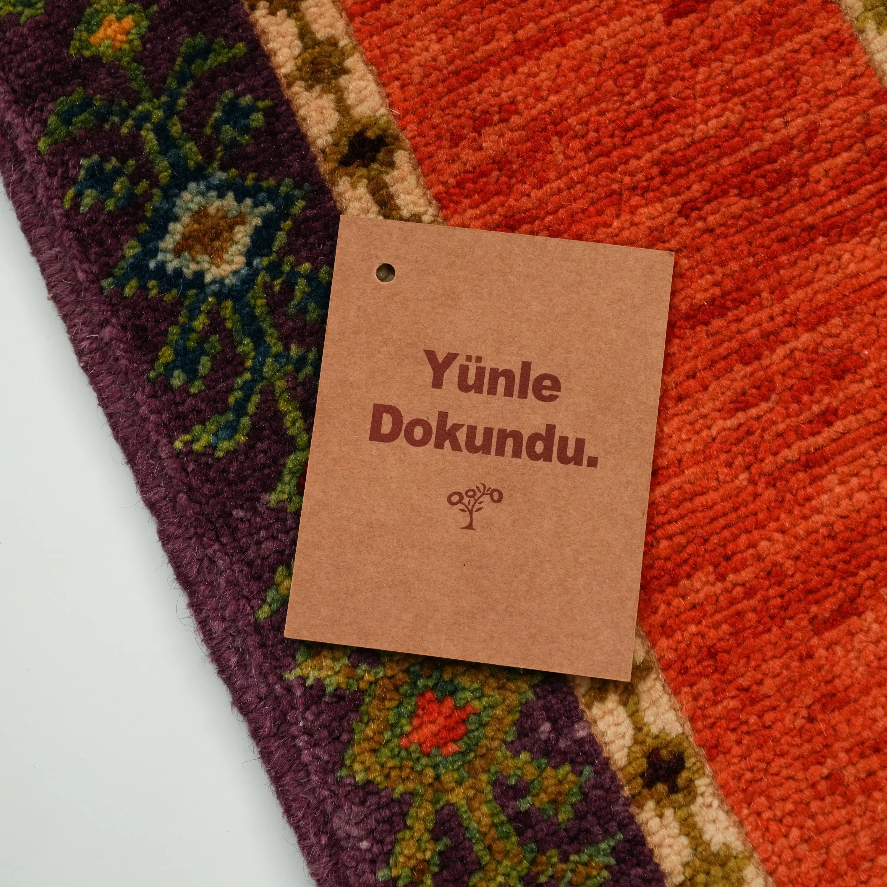 Anadolu Şal Series Handwoven Sivas Zara Patterned Colorful Wool Rug