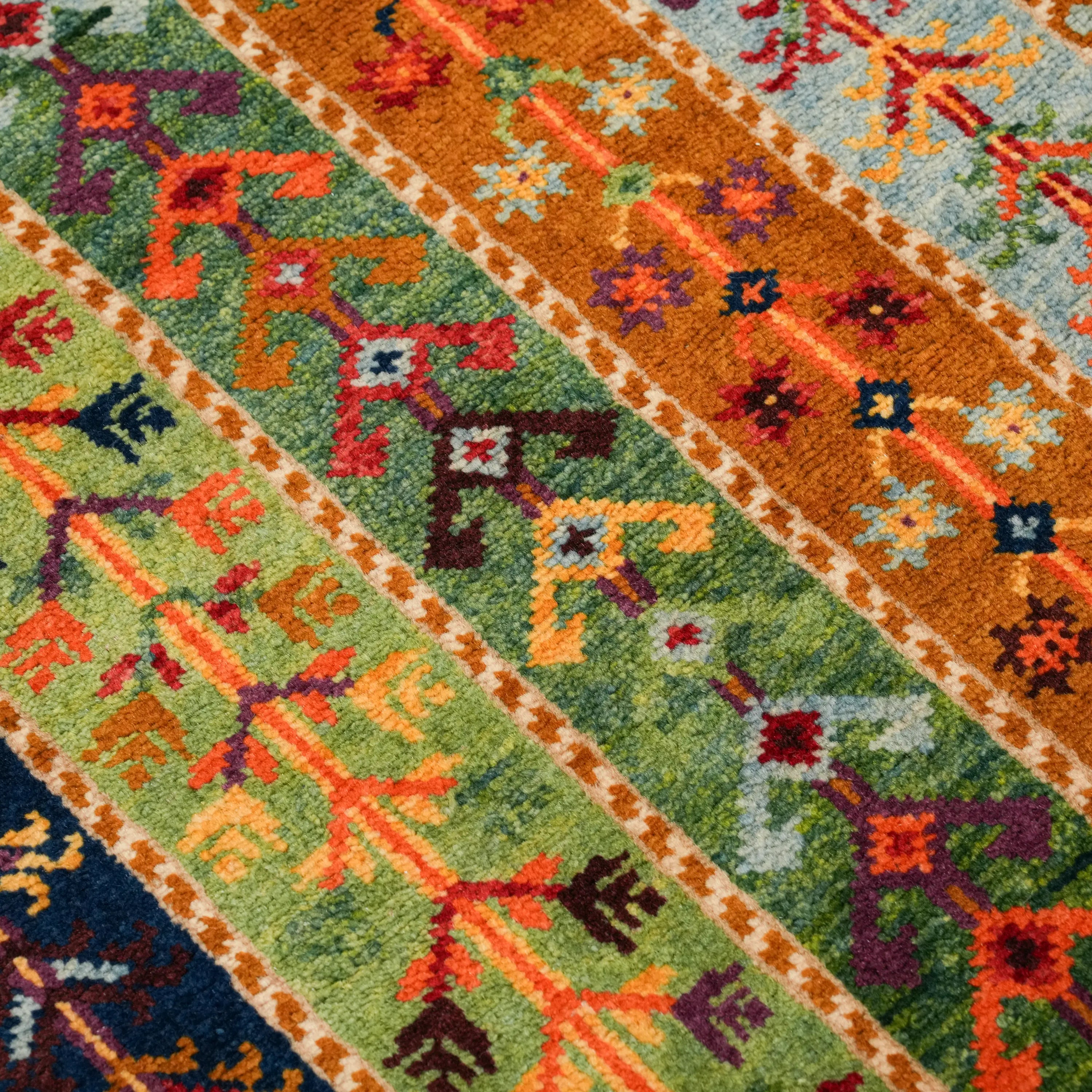 Anadolu Şal Series Handwoven Sivas Zara Patterned Wool Rug