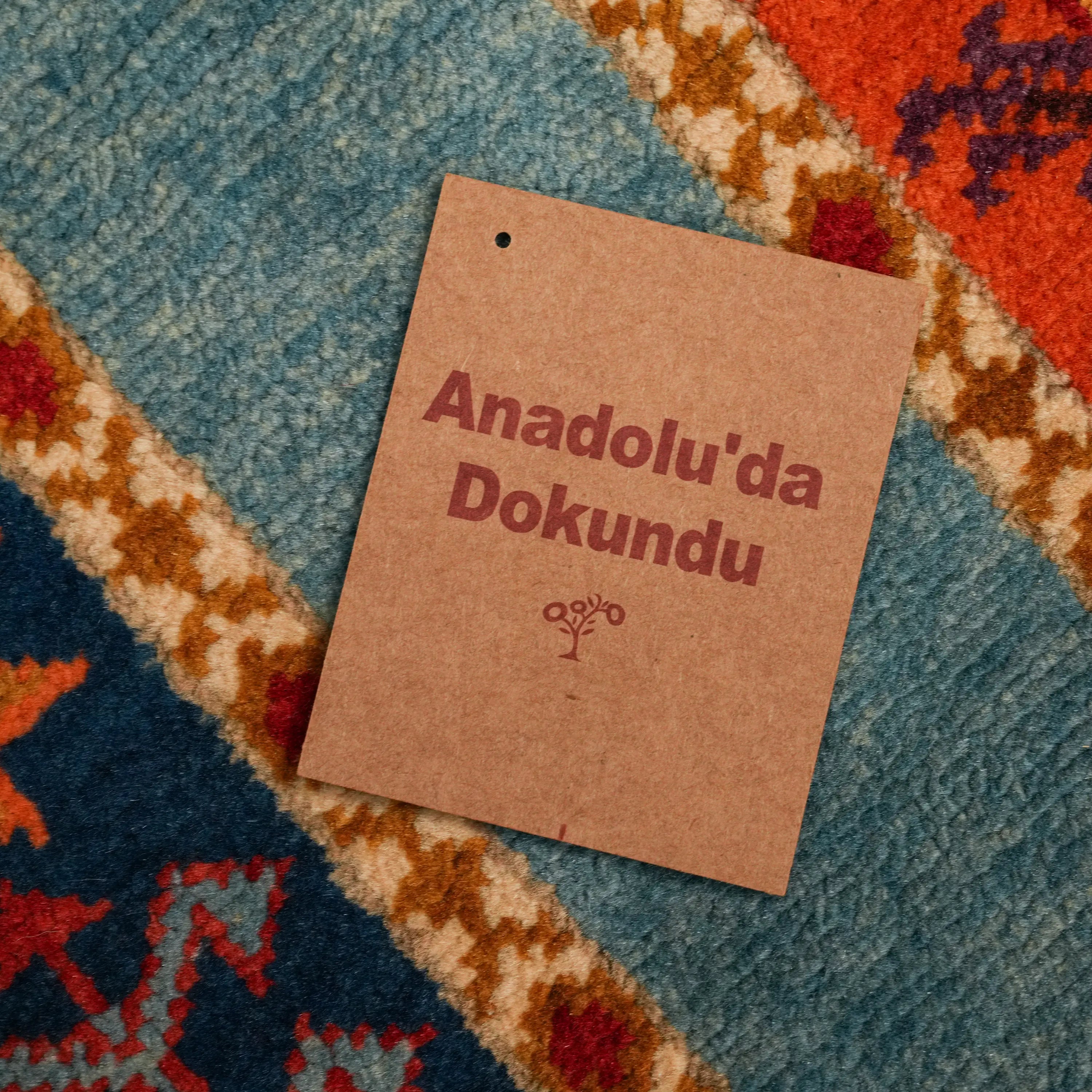 Anadolu Şal Series Handwoven Sivas Zara Patterned Wool Colorful Rug