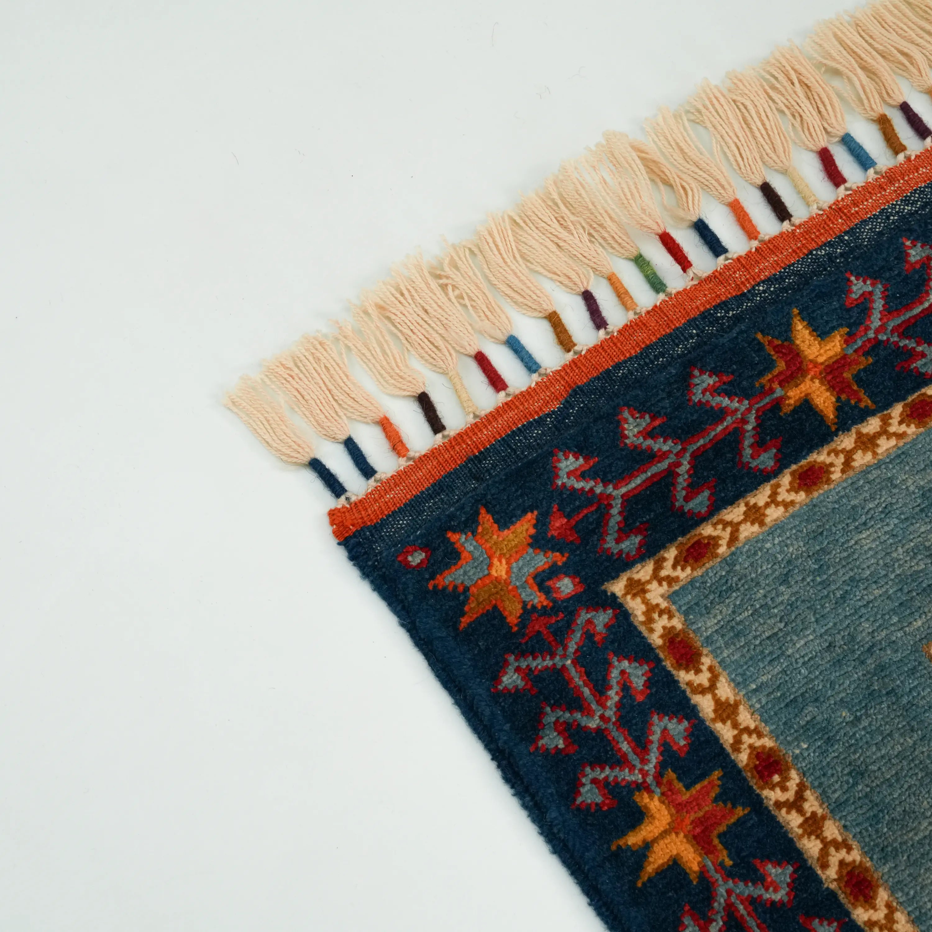 Anadolu Şal Series Handwoven Sivas Zara Patterned Wool Colorful Rug