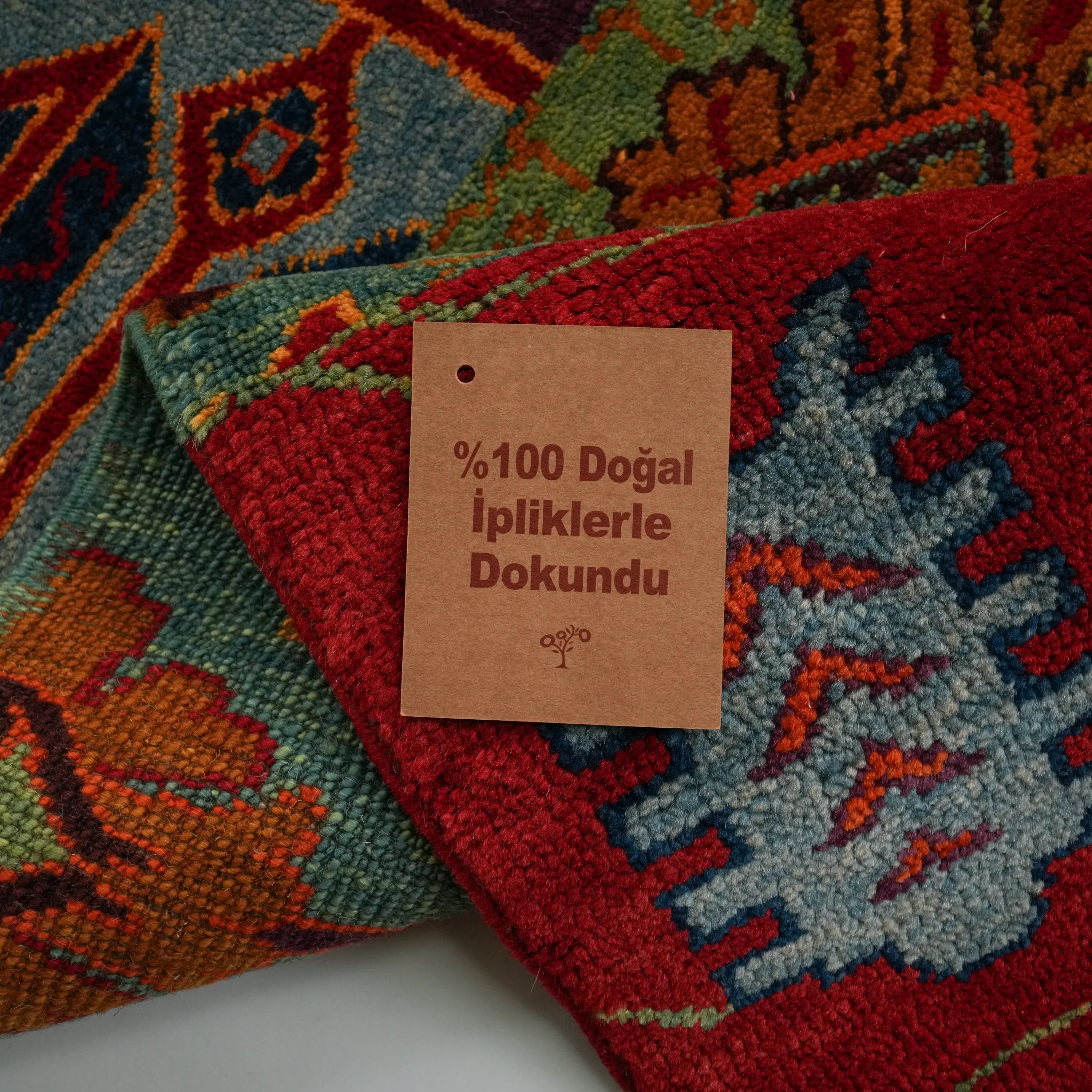 Anadolu Şal Series Handwoven Wool Patchwork Pattern Rug