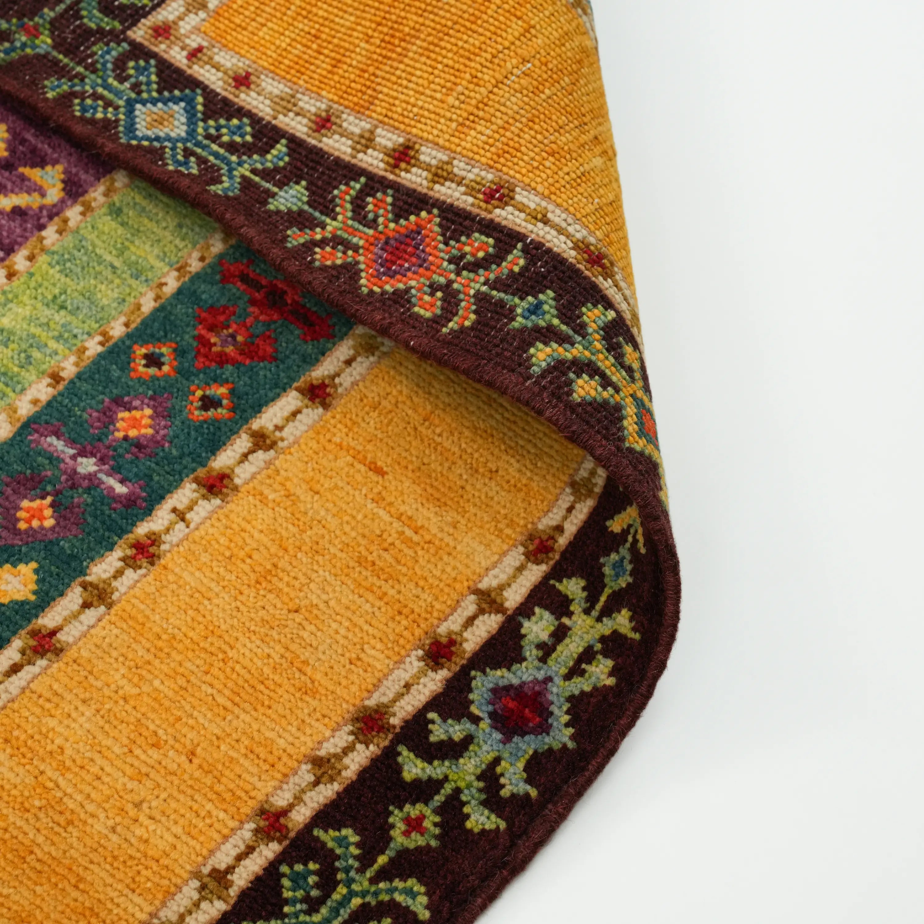 Anadolu Şal Series Colorful Handwoven Sivas Zara Patterned Wool Rug