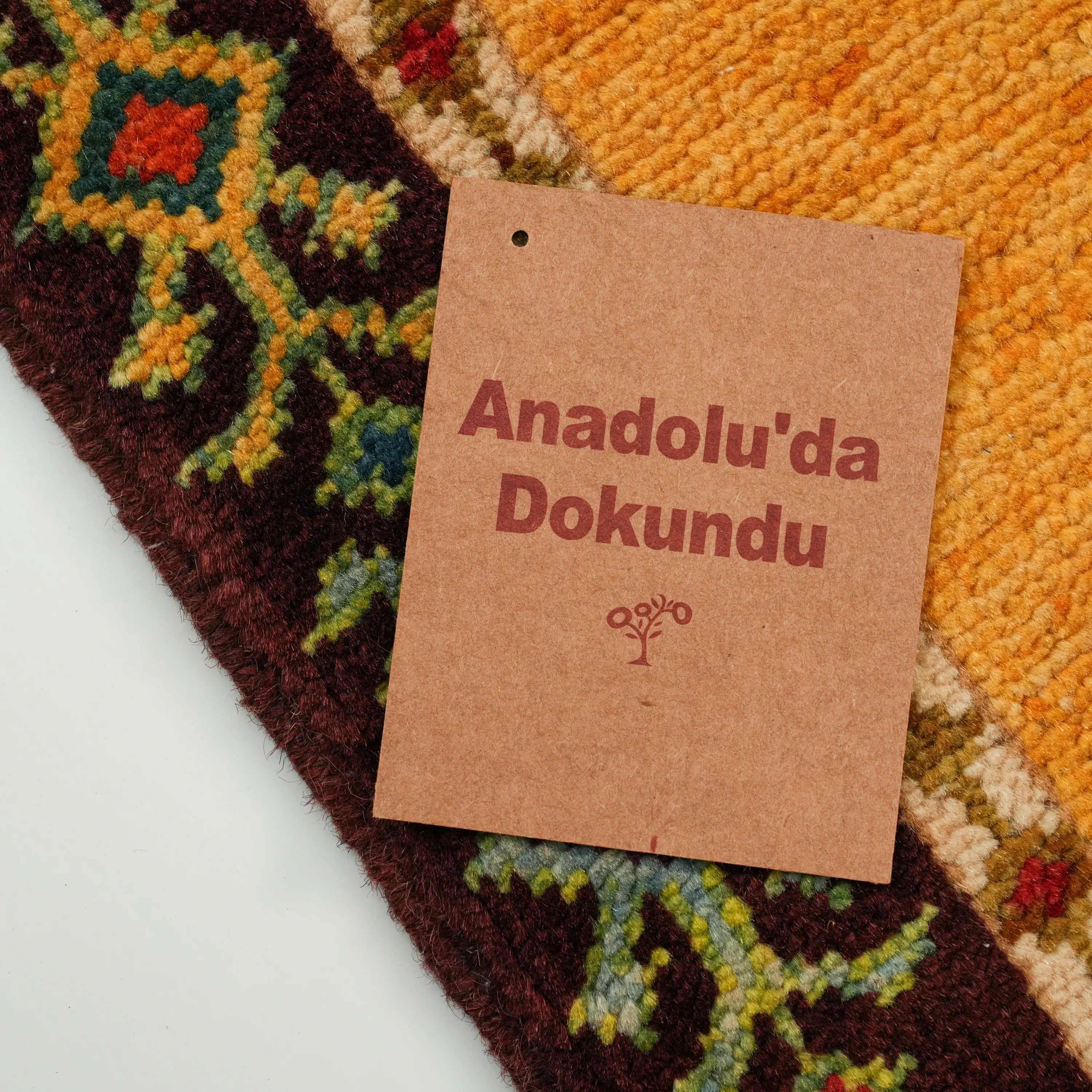 Anadolu Şal Series Colorful Handwoven Sivas Zara Patterned Wool Rug