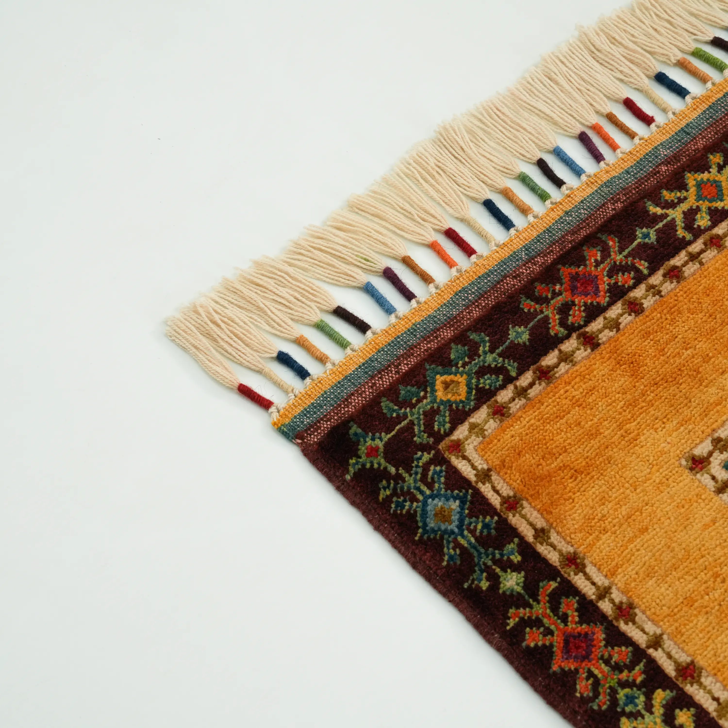 Anadolu Şal Series Colorful Handwoven Sivas Zara Patterned Wool Rug