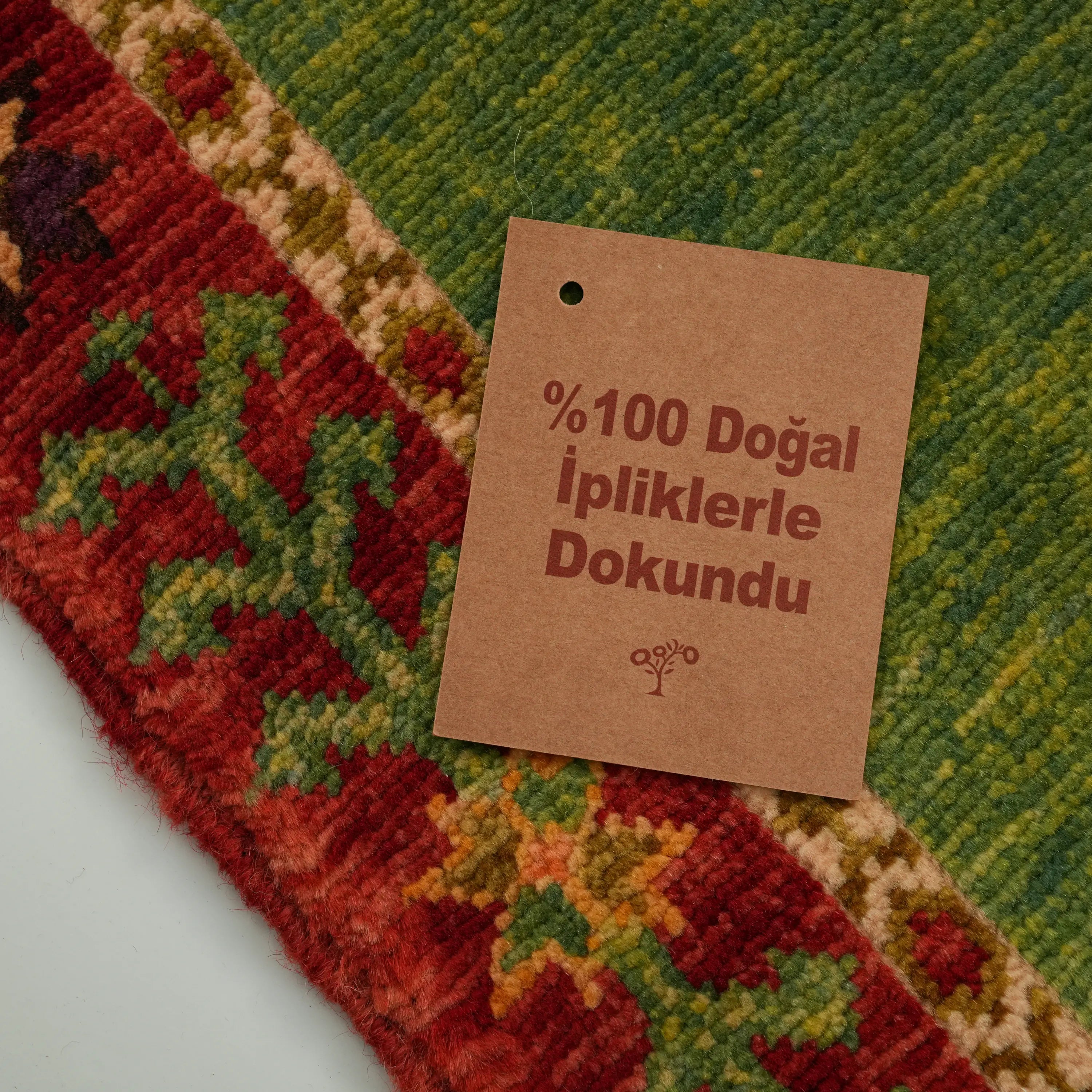 Anadolu Şal Series Sivas Zara Patterned Handwoven Wool Colorful Rug