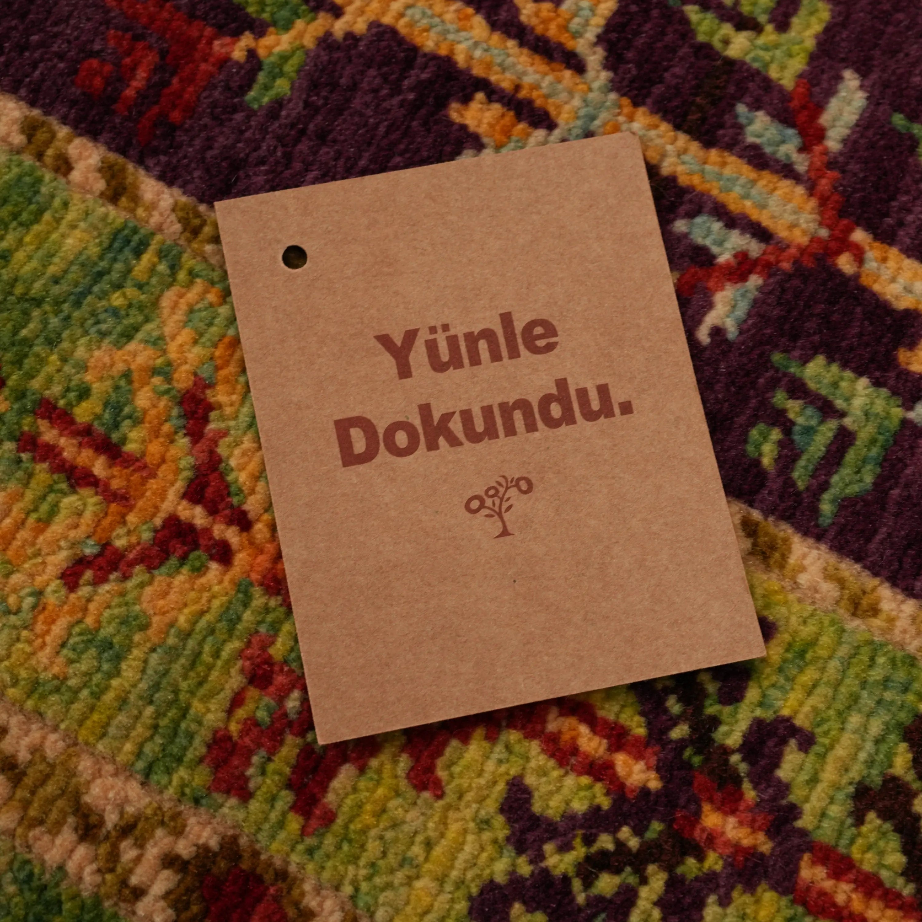 Anadolu Şal Series Sivas Zara Patterned Handwoven Wool Colorful Rug