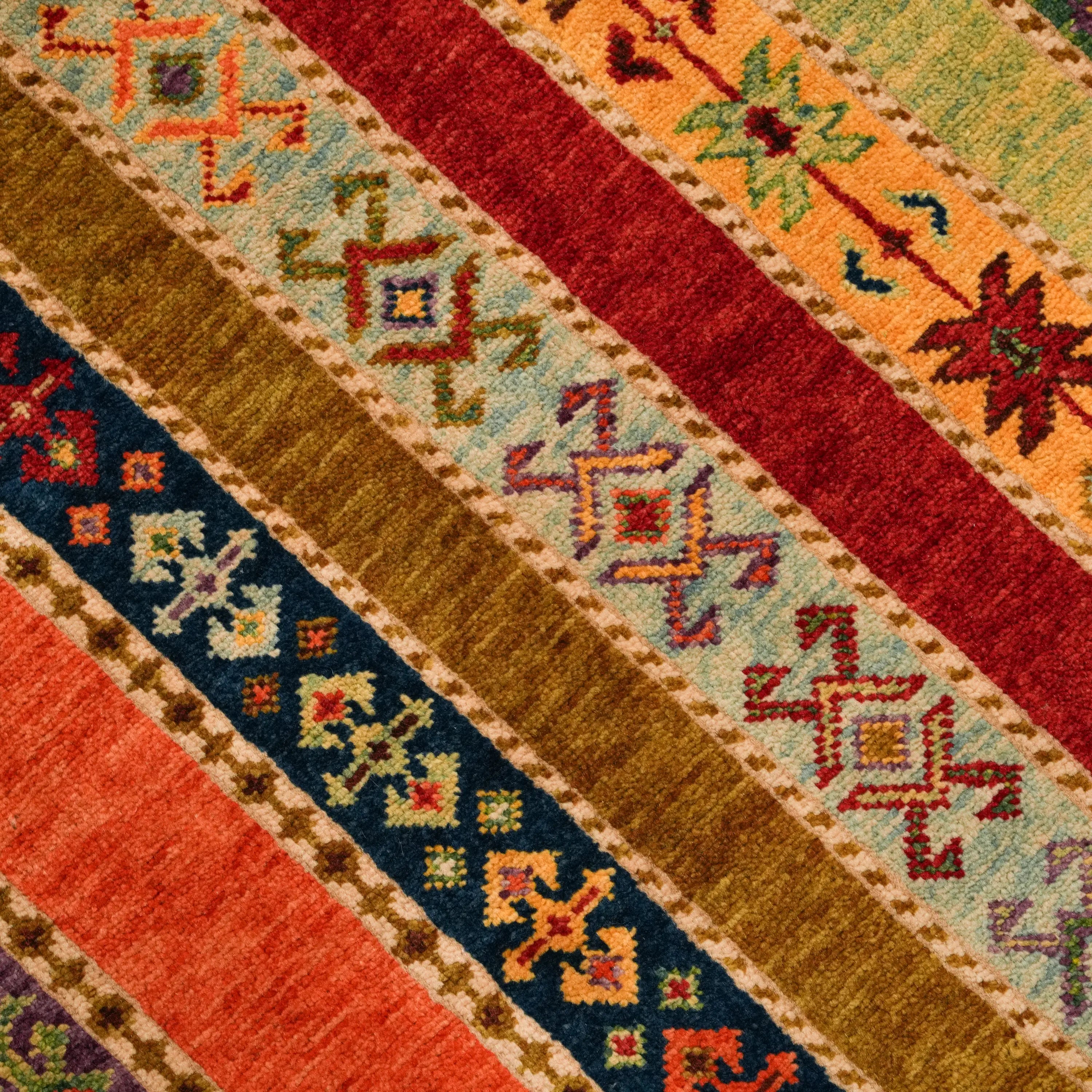 Anadolu Şal Series Wool Handwoven Sivas Zara Patterned Rug