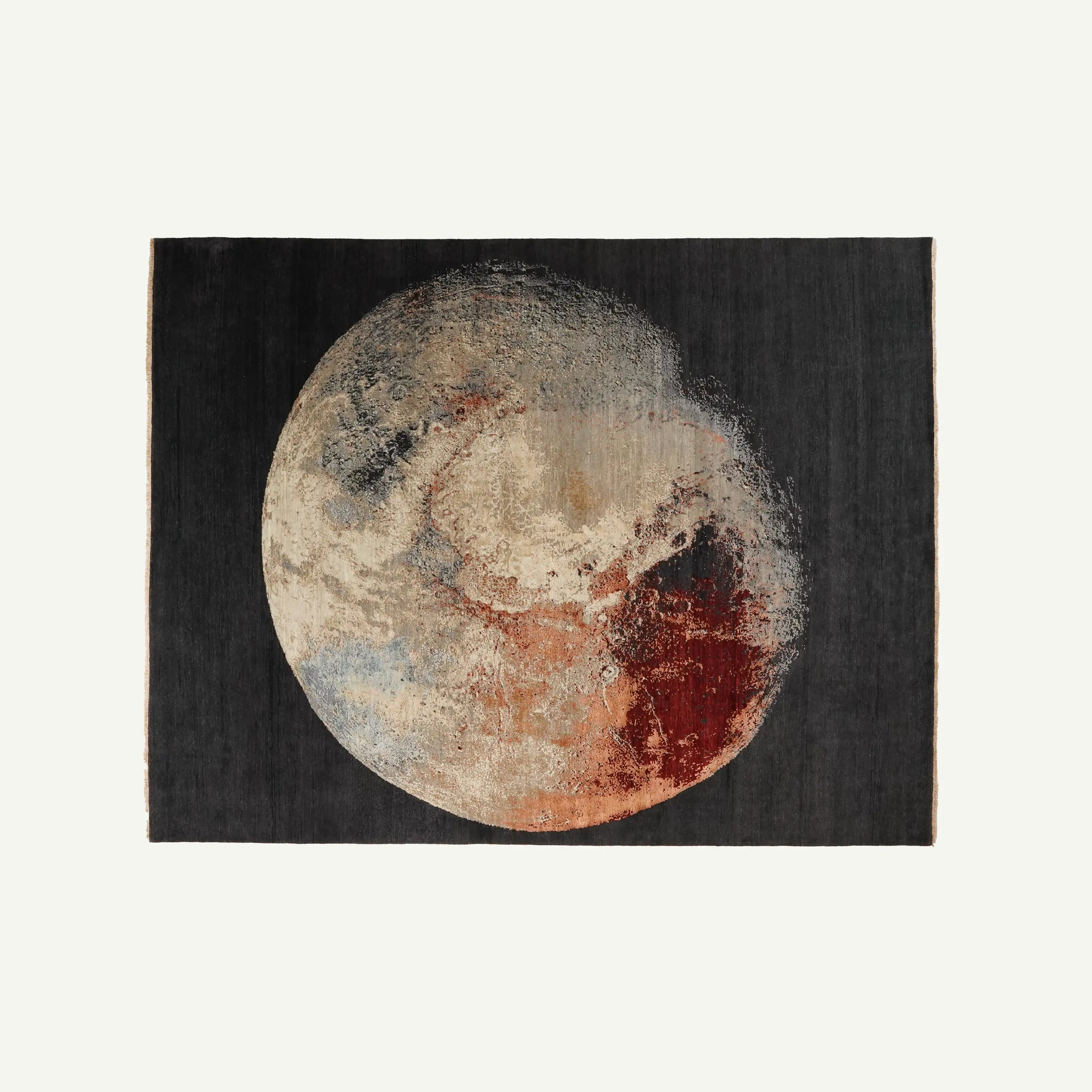 Aren Series Handwoven Geometric Pattern Anthracite Silk Rug