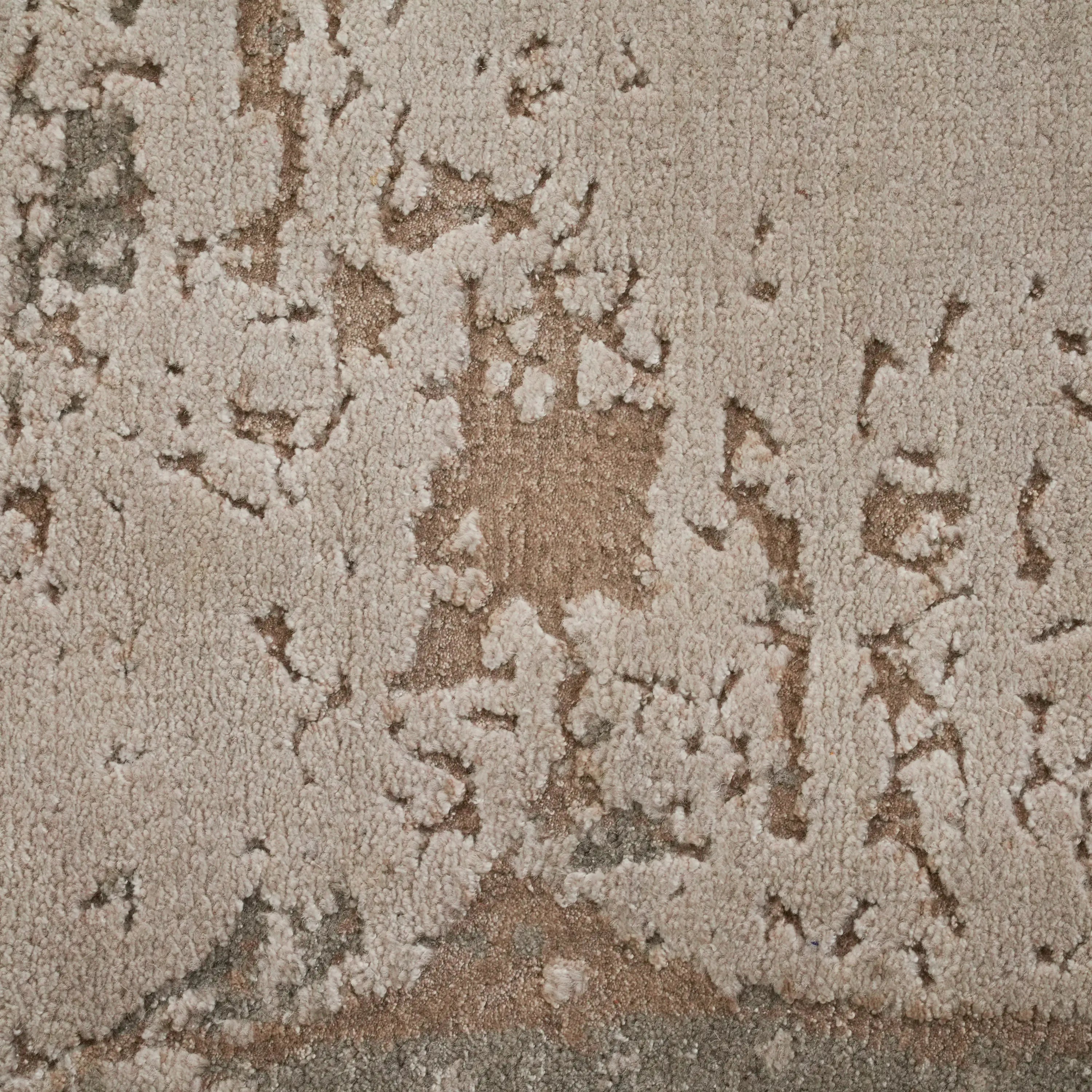 Aren Series Handwoven Plain Pattern Wool Gray Rug