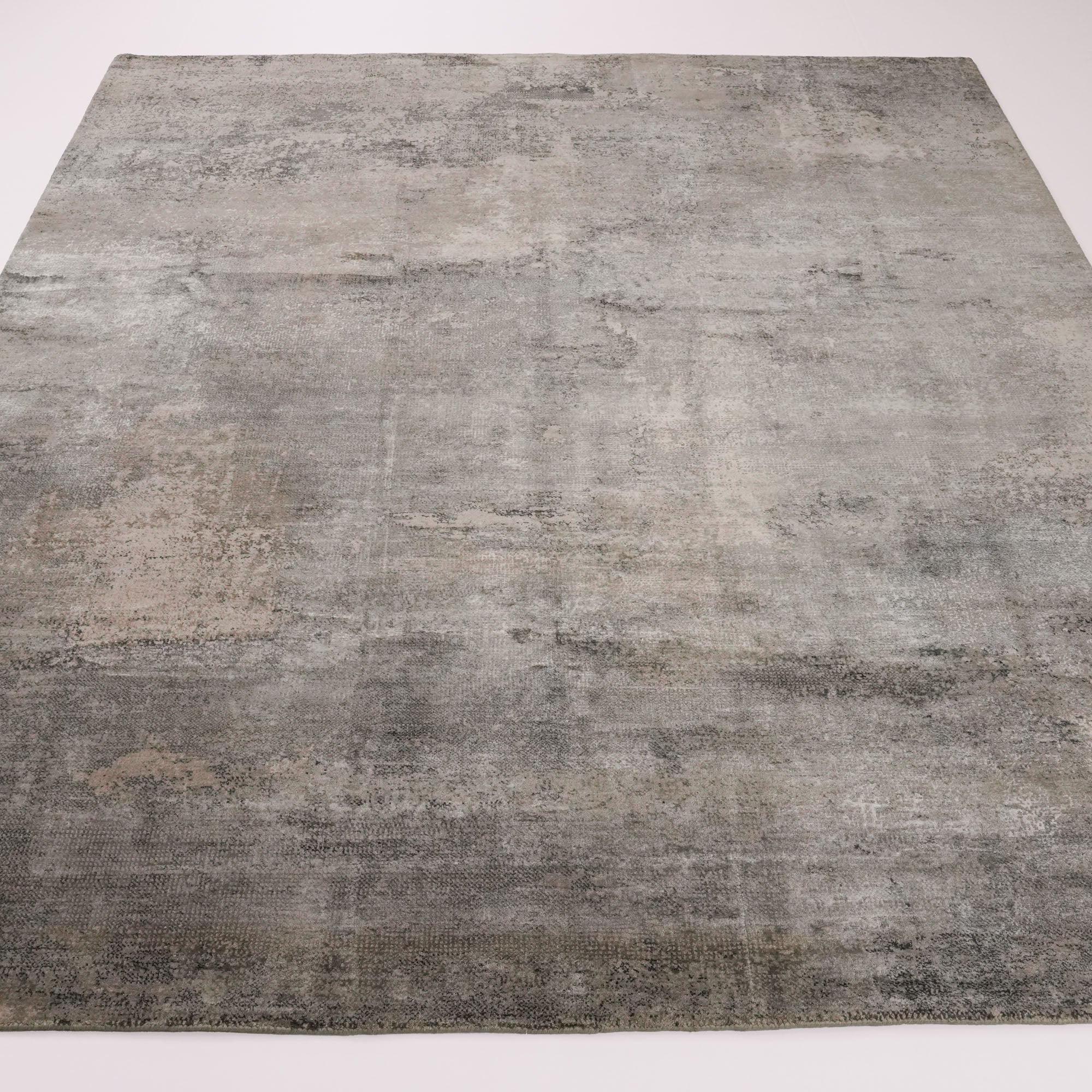 Aren Series Handwoven Abstract Patterned Gray Rug