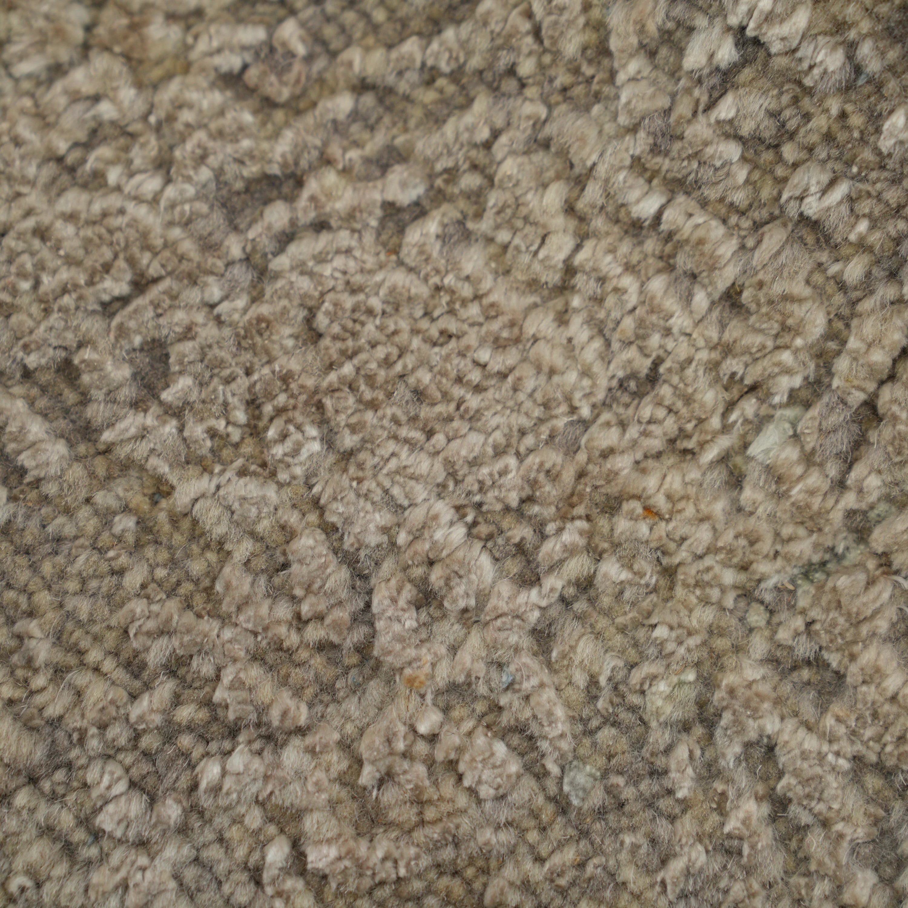 Aren Serisi El Dokuma Soyut Desenli İpekli Yün Gri Yuvarlak Halı