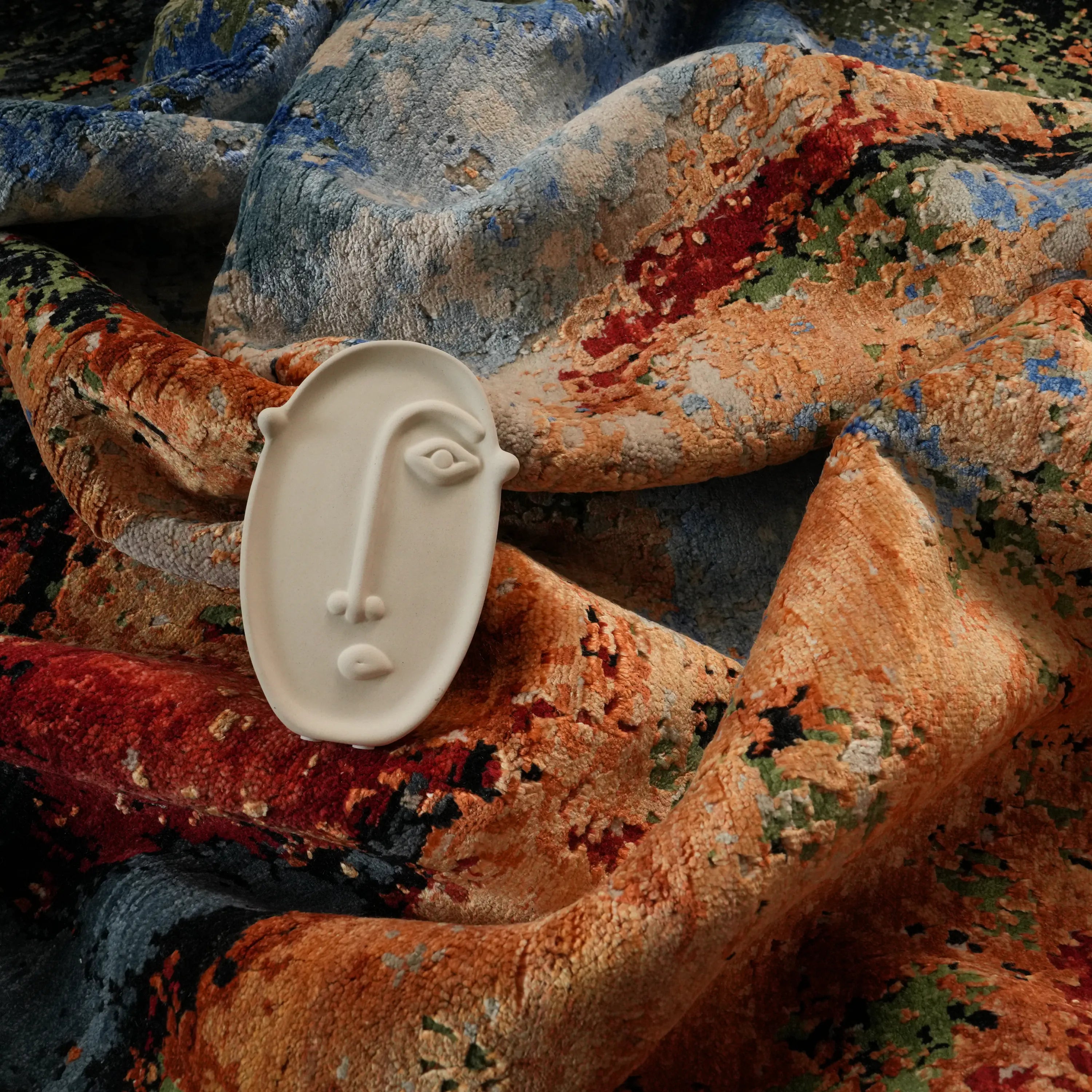 Aren Series Handwoven Abstract Pattern Colorful Wool Rug