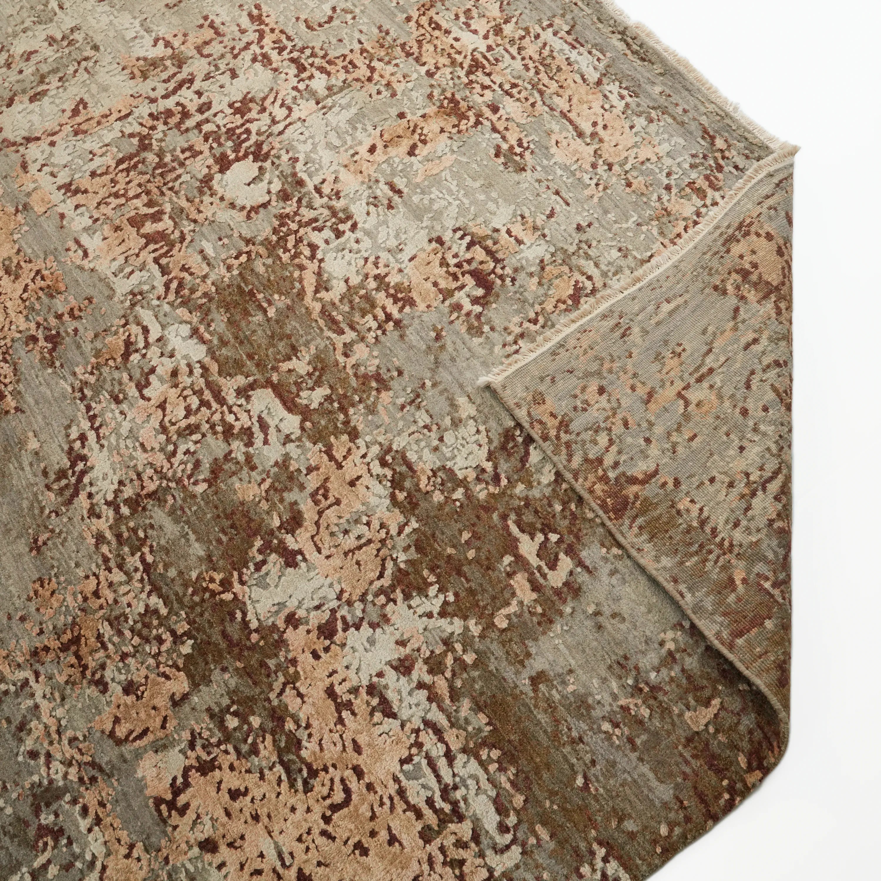 Aren Series Handwoven Abstract Pattern Mink Silk Rug