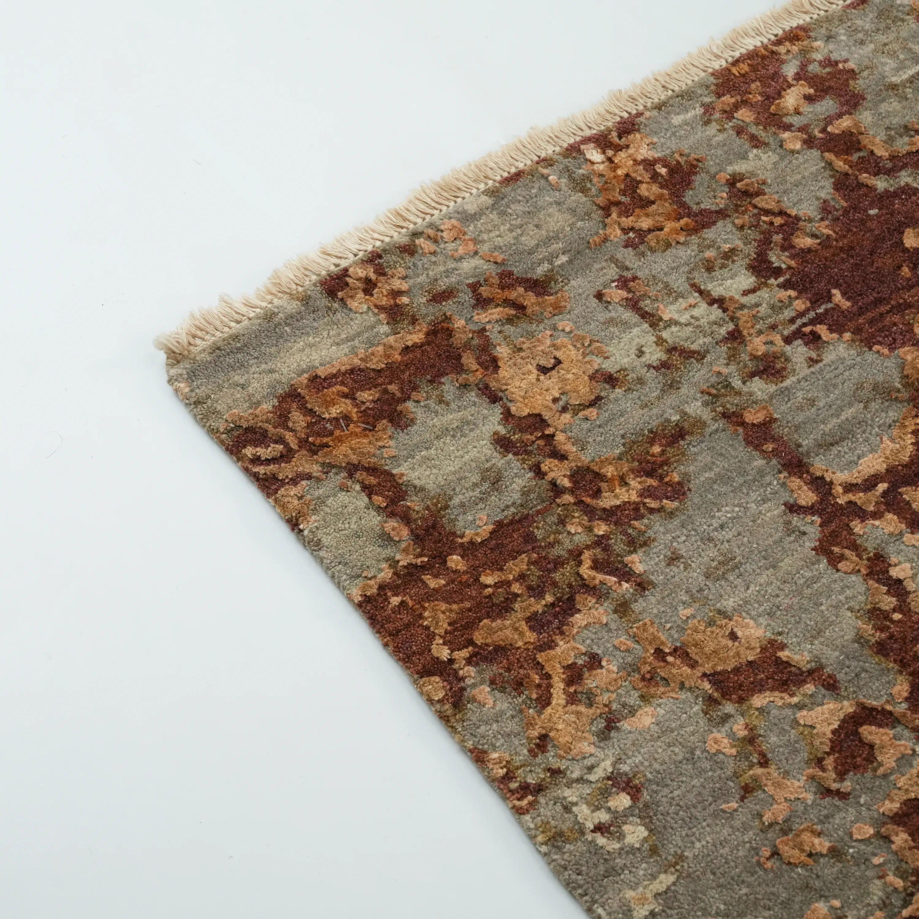 Aren Series Handwoven Abstract Pattern Mink Silk Rug