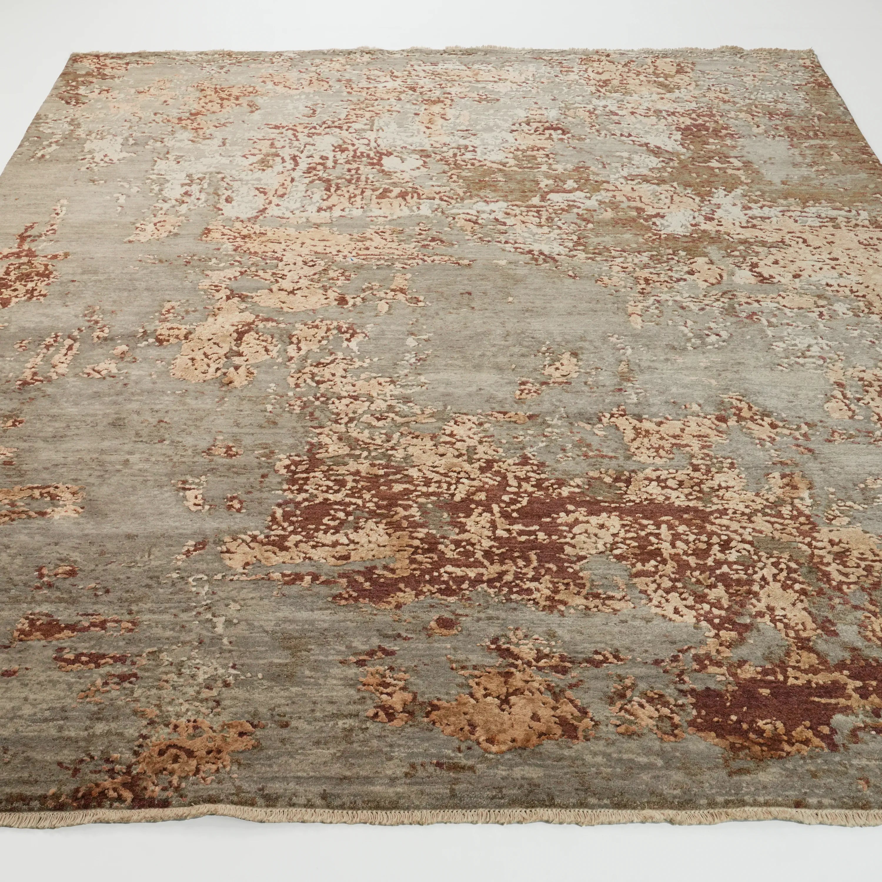 Aren Serisi El Dokuma Soyut Desenli Vizon İpekli Halı