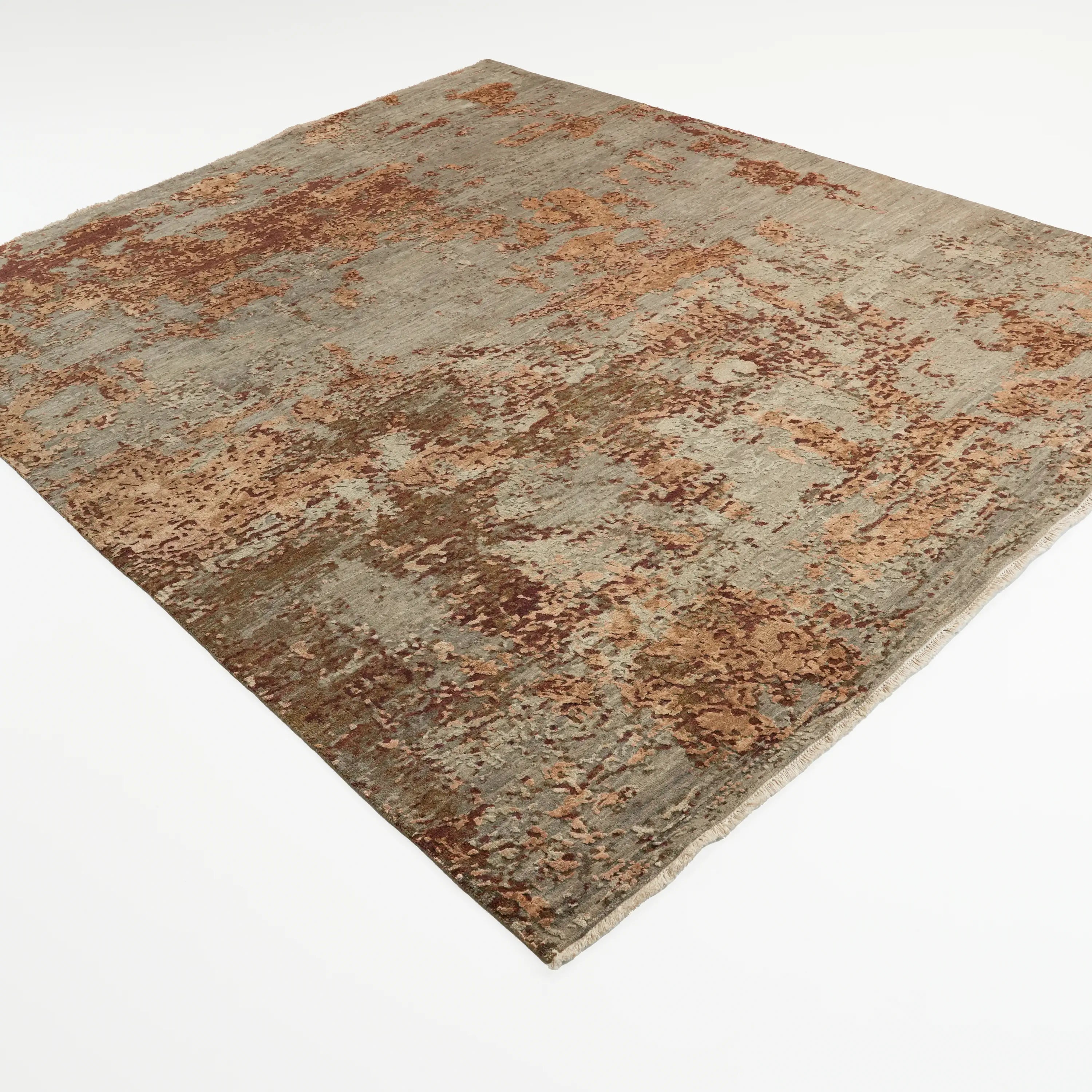 Aren Series Handwoven Abstract Pattern Mink Silk Rug