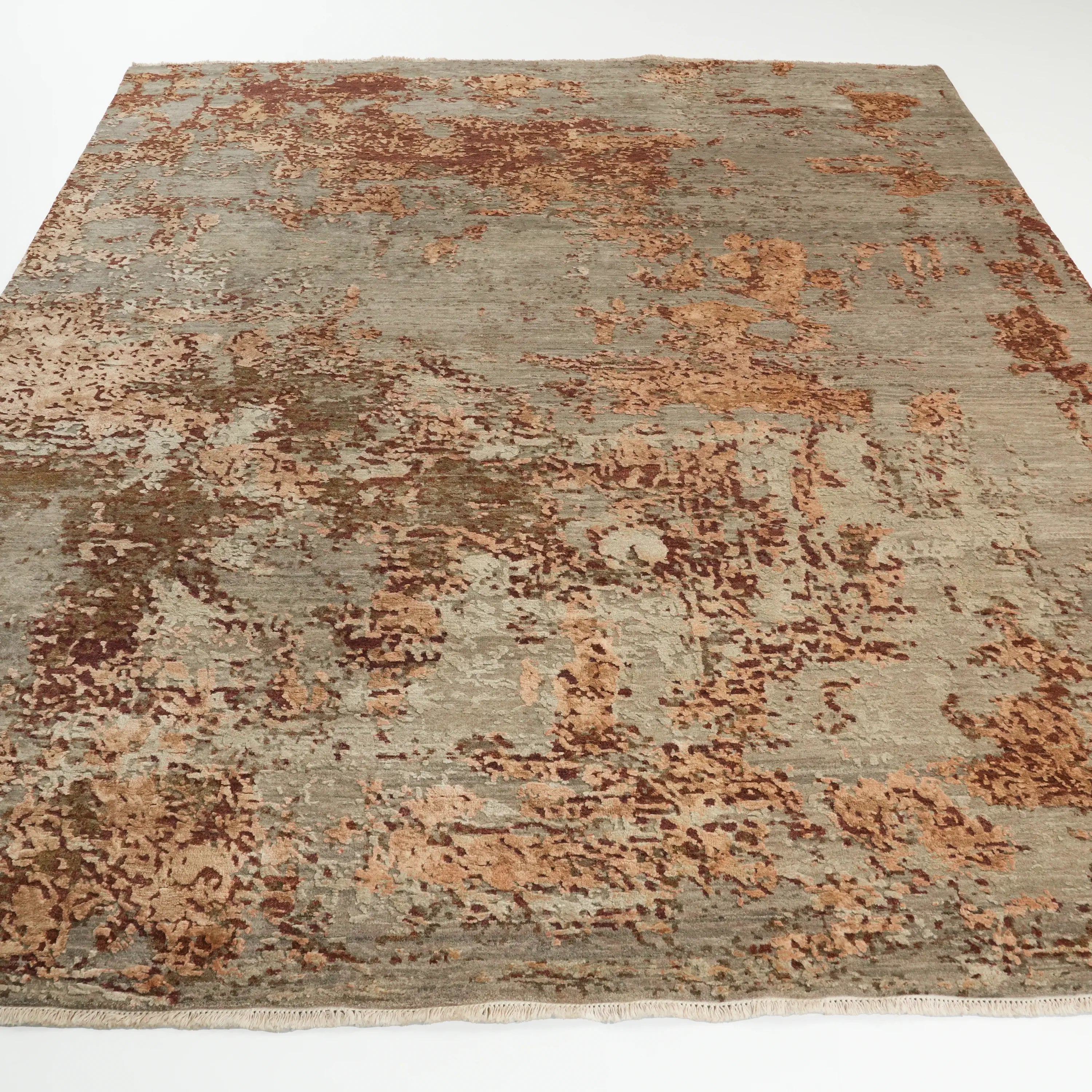Aren Series Handwoven Abstract Pattern Mink Silk Rug