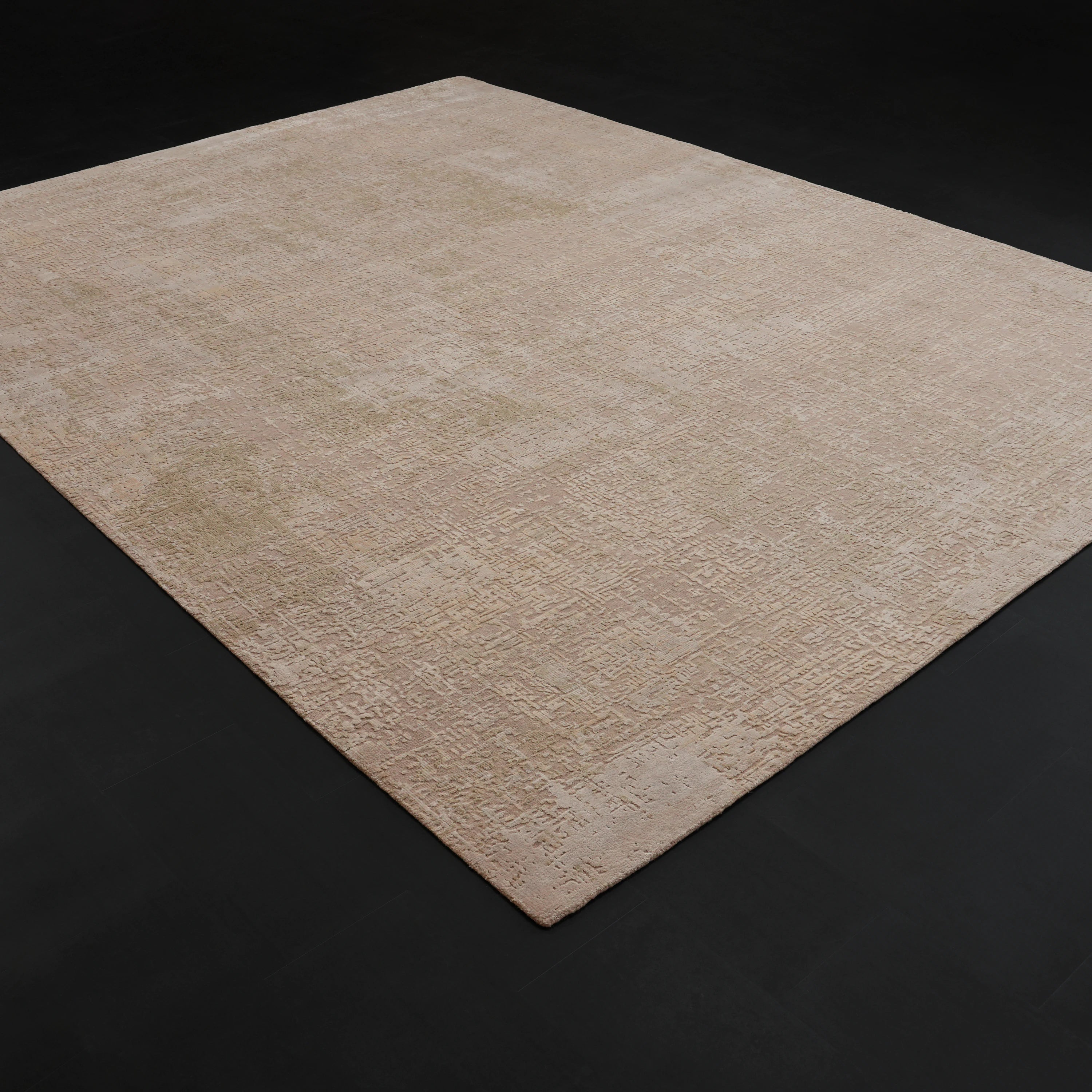 Aren Serisi El Dokuma Soyut Desenli Yün Vizon Halı