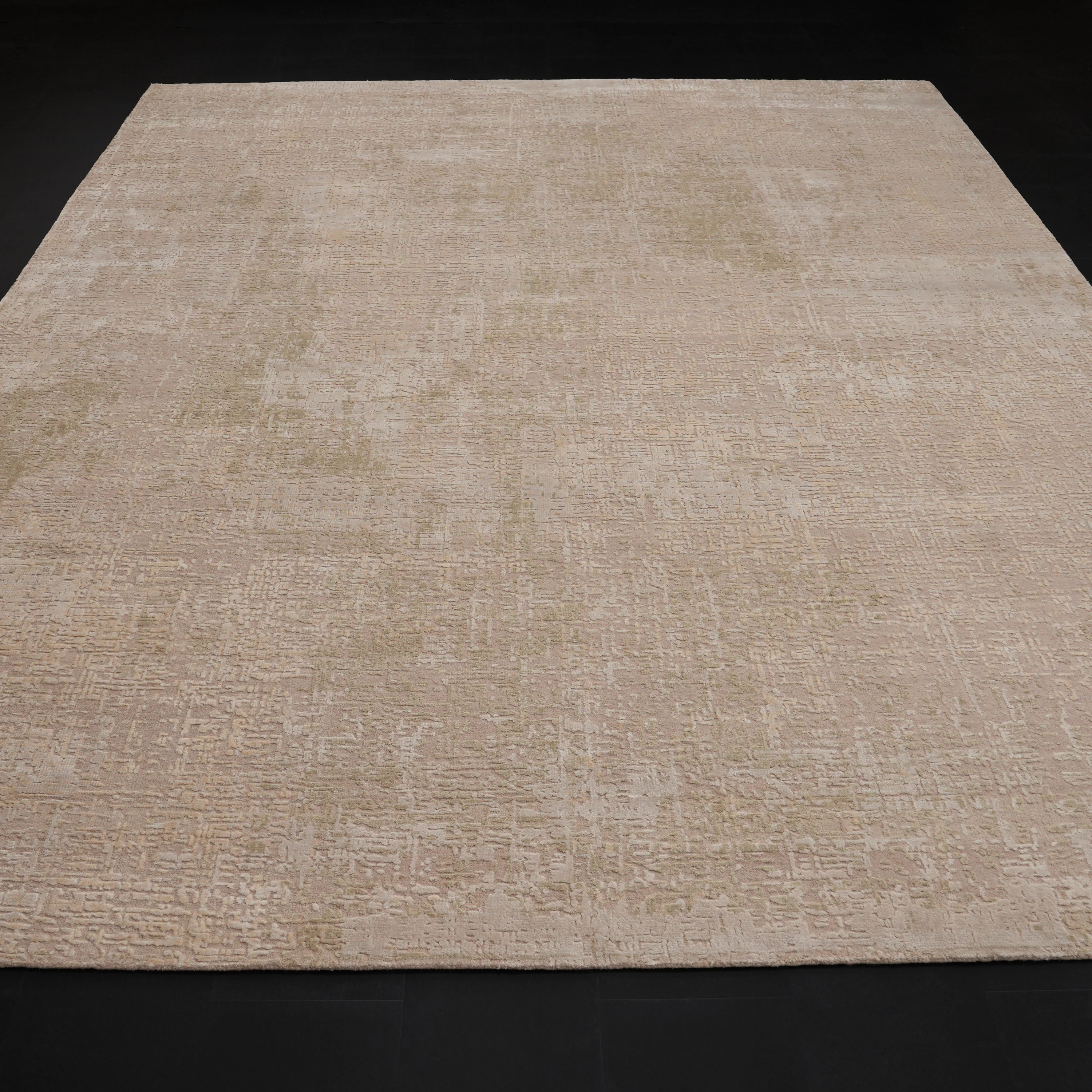 Aren Serisi El Dokuma Soyut Desenli Yün Vizon Halı