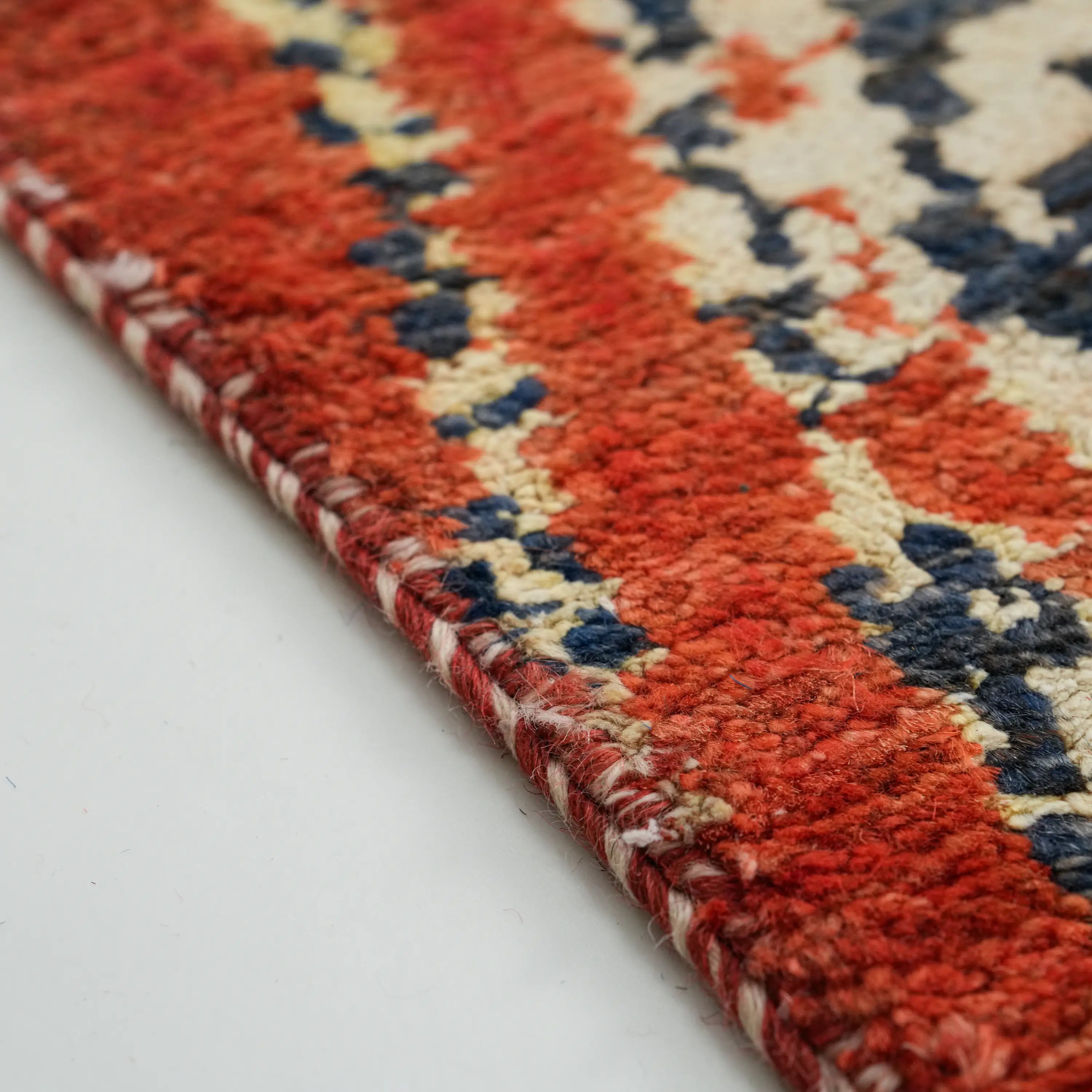 Ayan Series Handwoven Abstract Patterned Terra Wool Rug