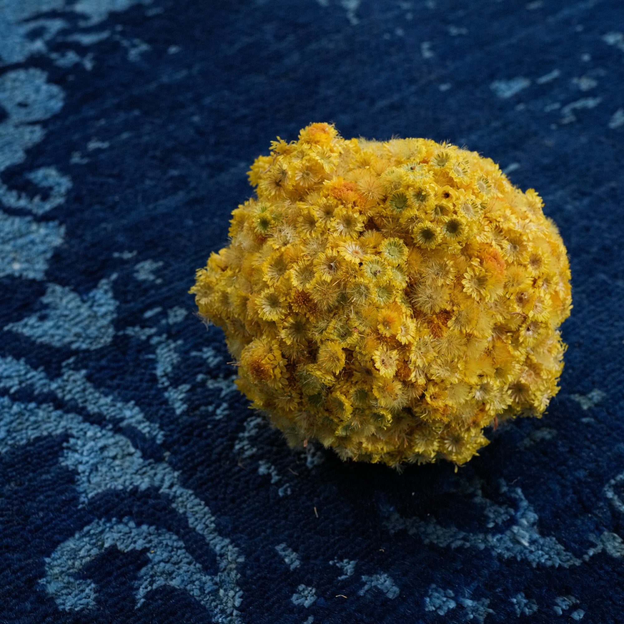 Ayan Series Handwoven Vintage Patterned Navy Wool Rug