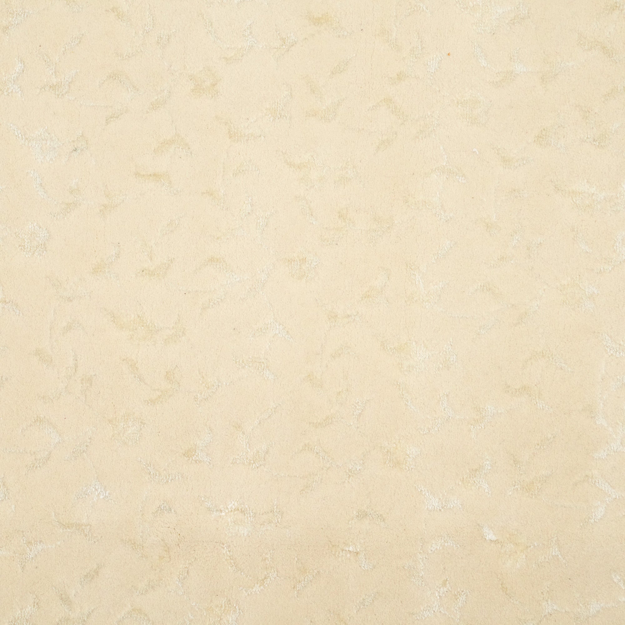 Floral Patterned Cream Wool Carpet