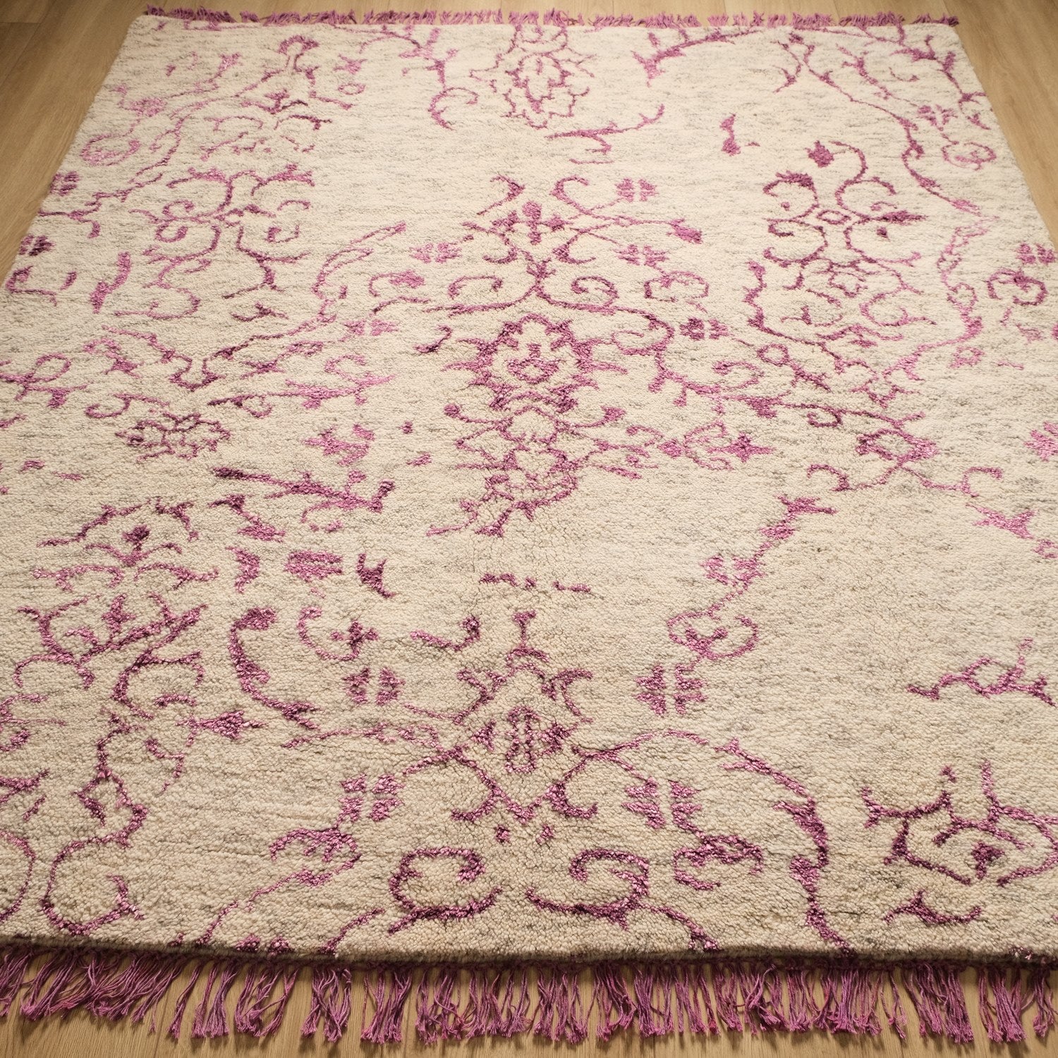 Colorful Serisi El Dokuma Vintage Desenli Mor Halı