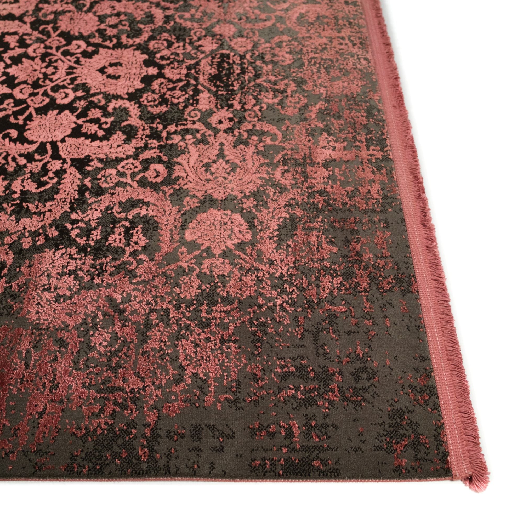 Cordoba Series Machine Woven Floral Pattern Burgundy Rug